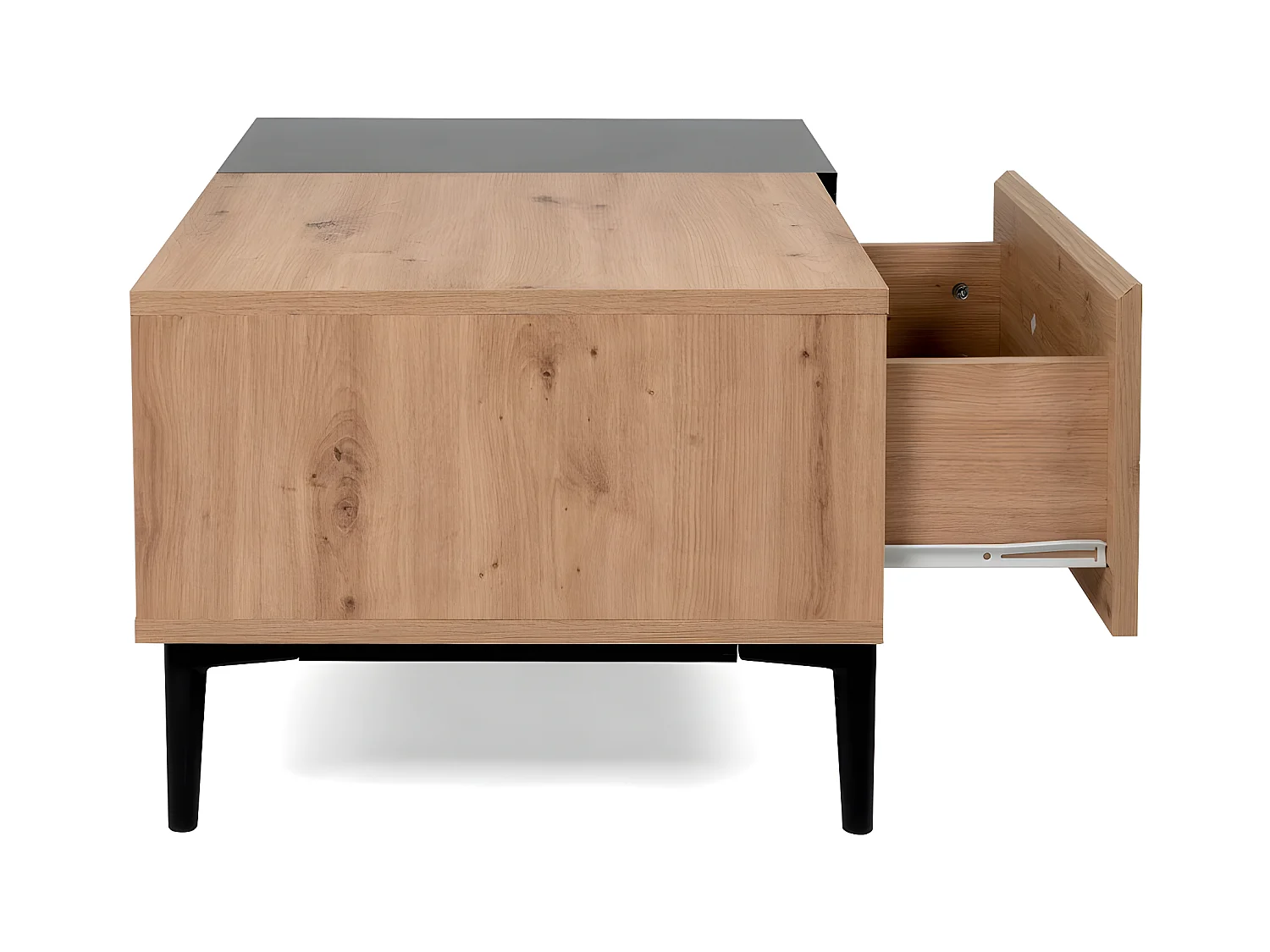 Finori Couchtisch Nola 55A Artisan-Eiche und Schwarz