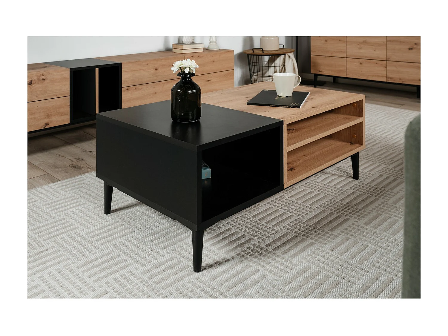 Table Basse 1 Tiroir L100 cm - Nola