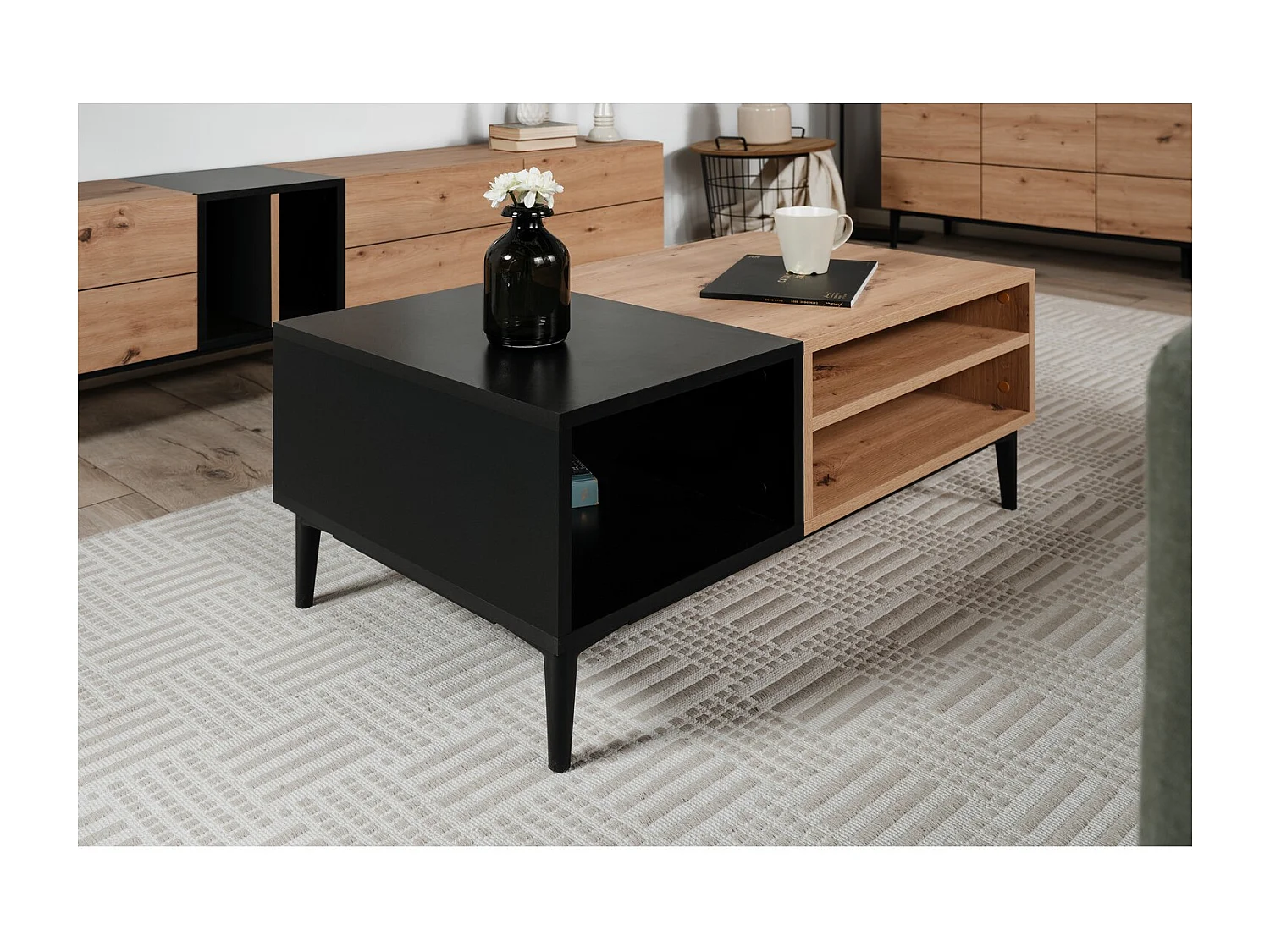 Stolik kawowy 1 szuflada L100 cm - Nola