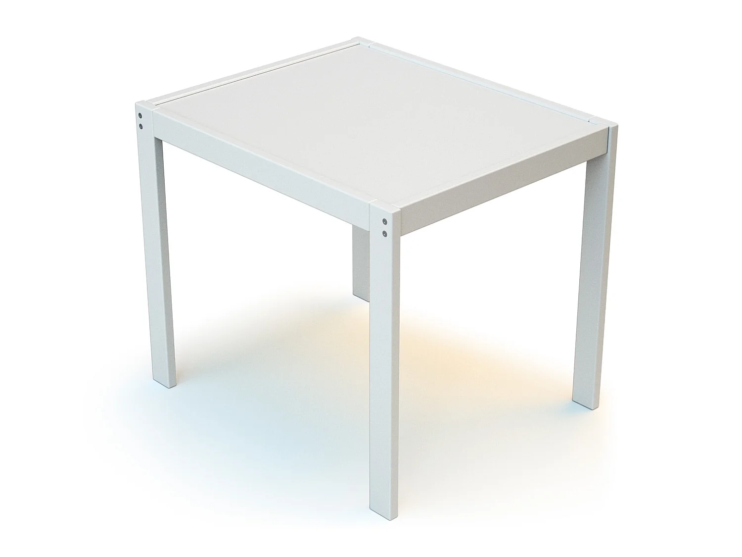 Set van 1 tafel + 2 kinderstoelen in hout Wit