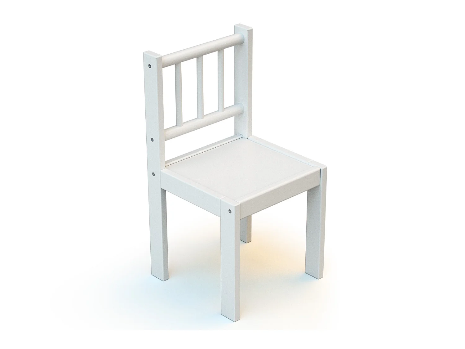 Ensemble 1 table + 2 chaises enfant en bois Blanc