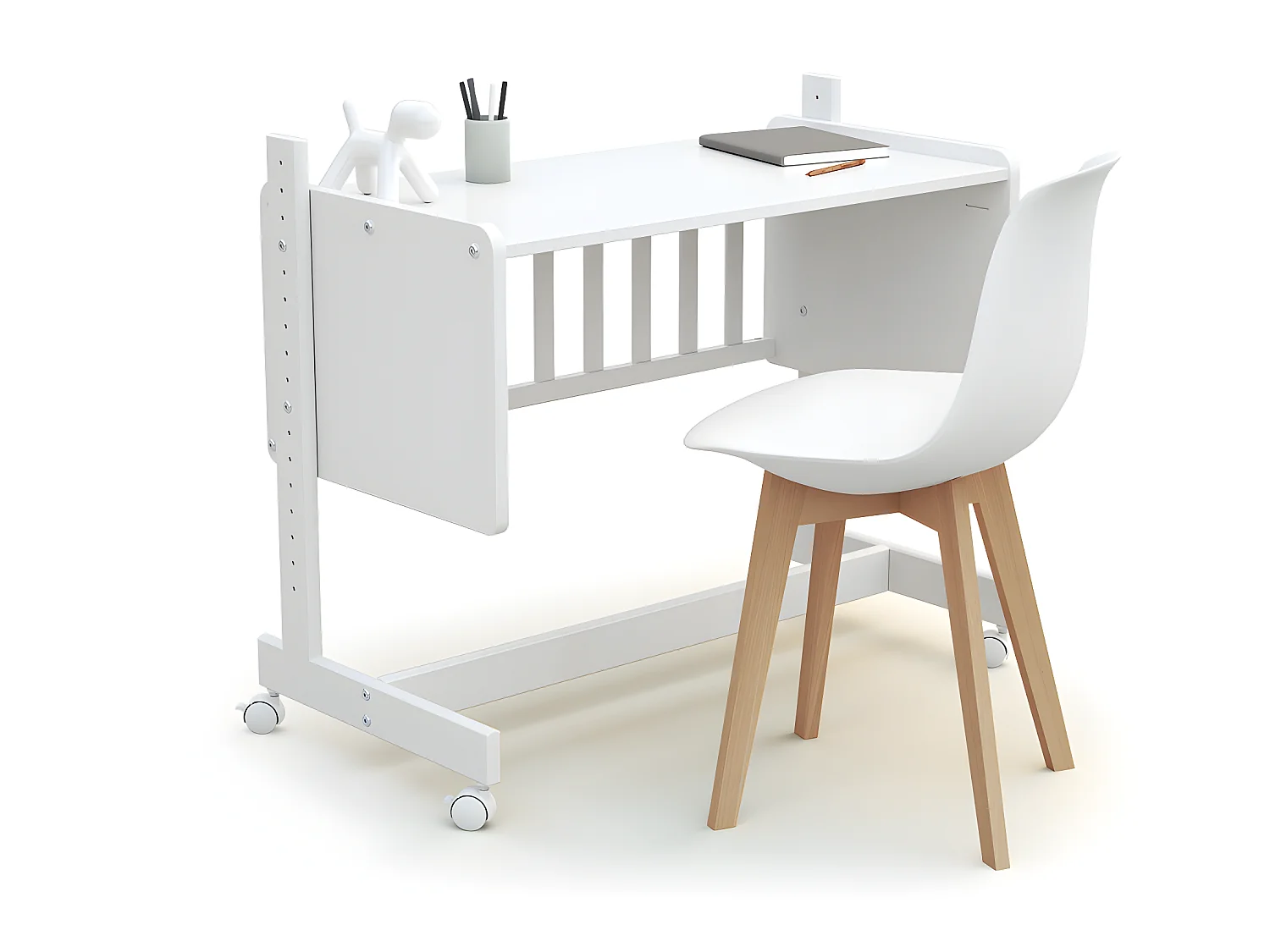 Omvormbaar wiegje voor co-sleeping CONFORT in hout Wit 40 x 80 cm