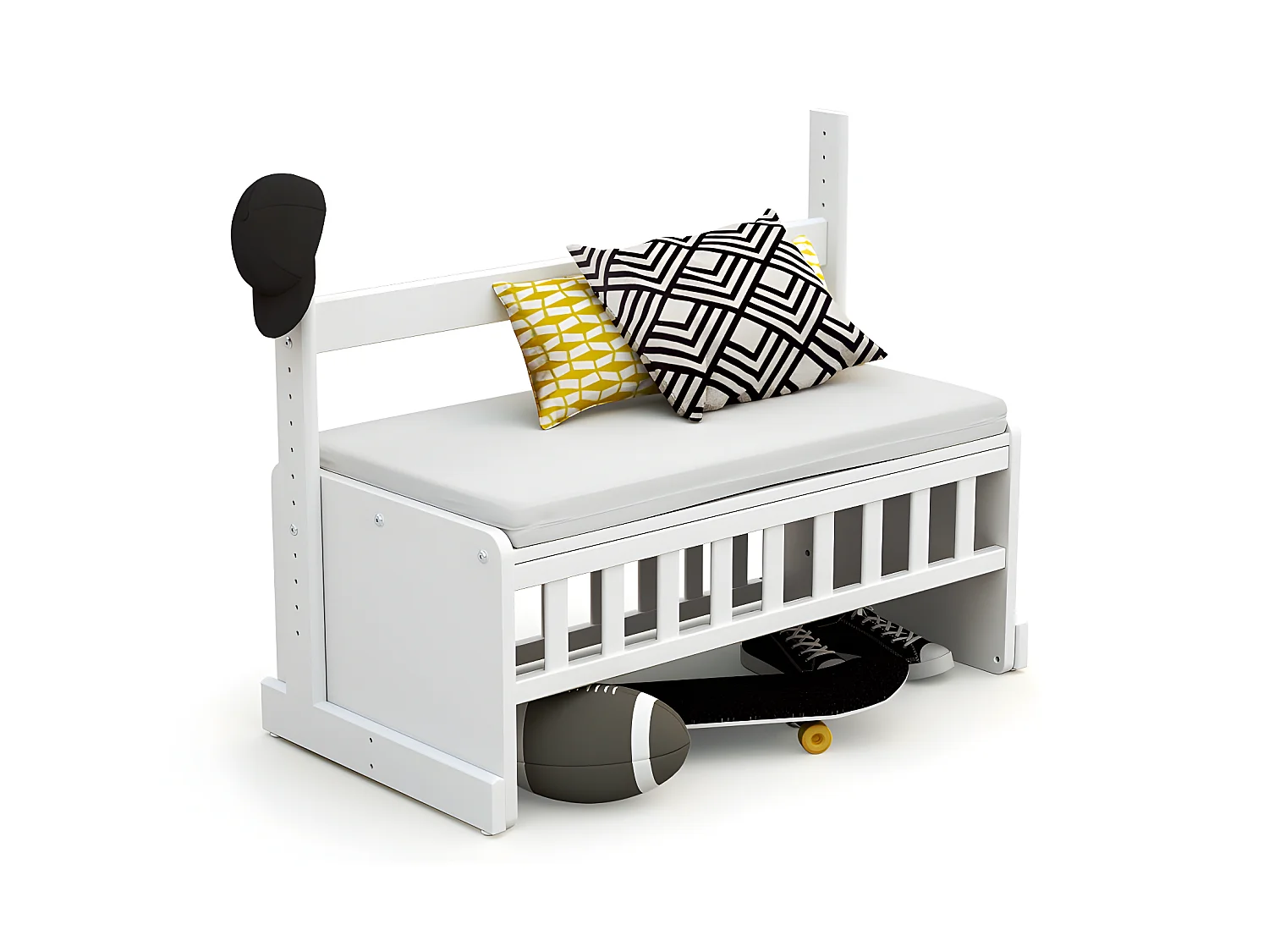 Omvormbaar wiegje voor co-sleeping CONFORT in hout Wit 40 x 80 cm