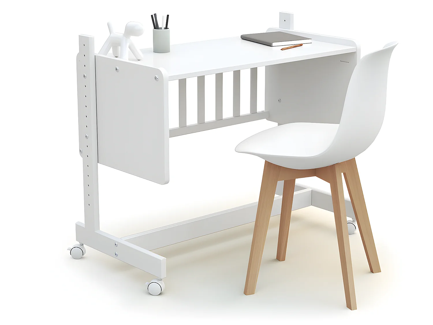 Omvormbaar wiegje voor co-sleeping CONFORT in hout Wit 40 x 80 cm