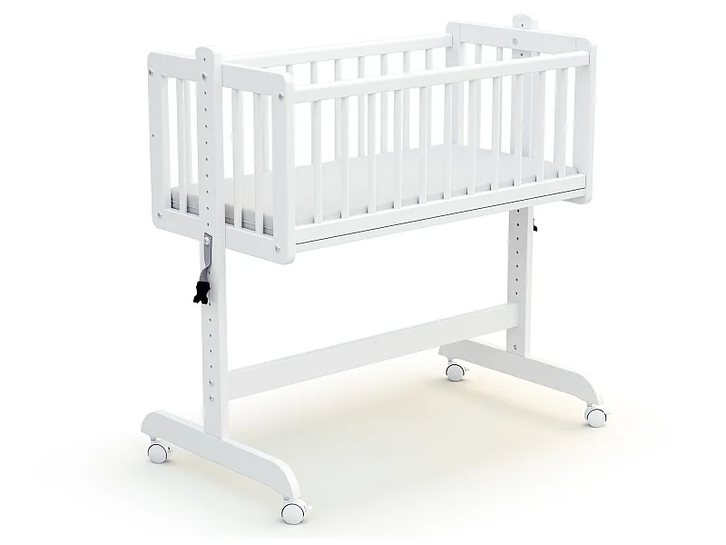 Berceau cododo évolutif en bois ESSENTIEL Blanc 40 x 80 cm