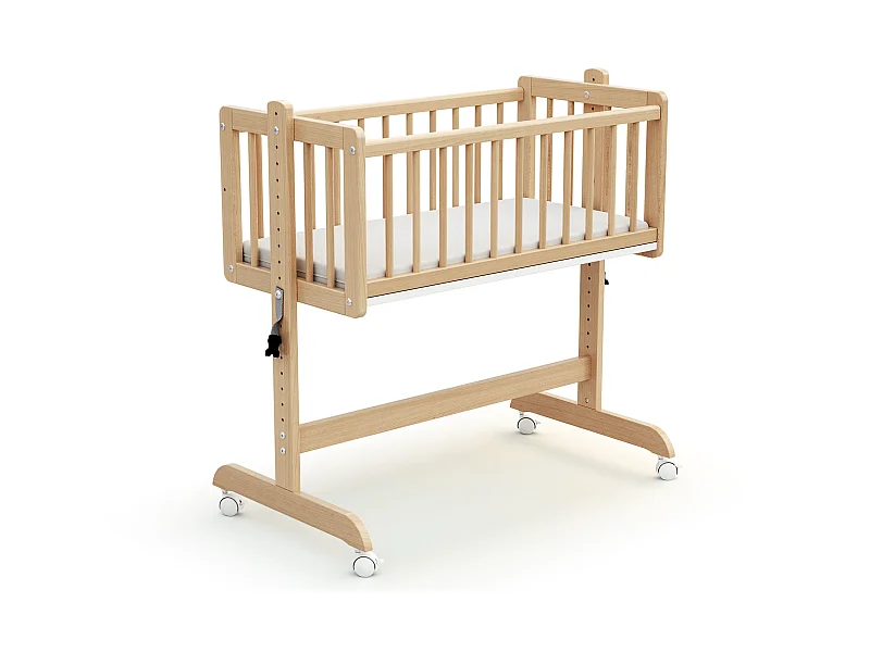 Berceau cododo évolutif en bois ESSENTIEL Hêtre Verni 40 x 80 cm