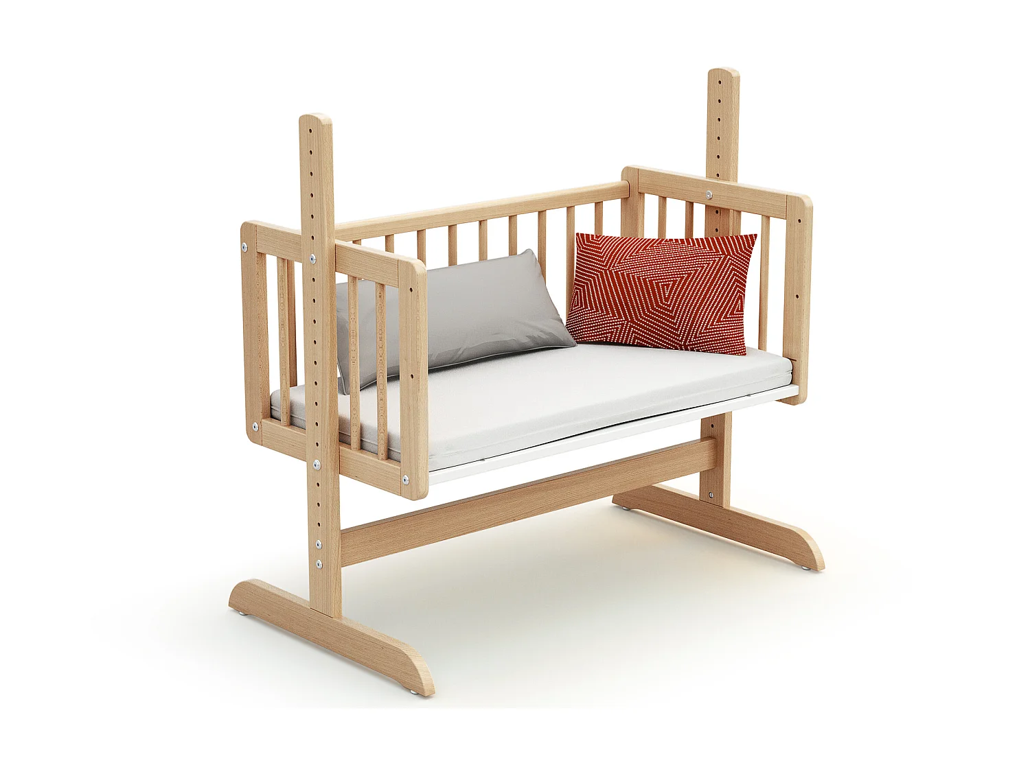 Culla co-sleeping evolutiva ESSENTIEL legno - Faggio verni - 40 x 80 - 88 x 52 x 90 cm