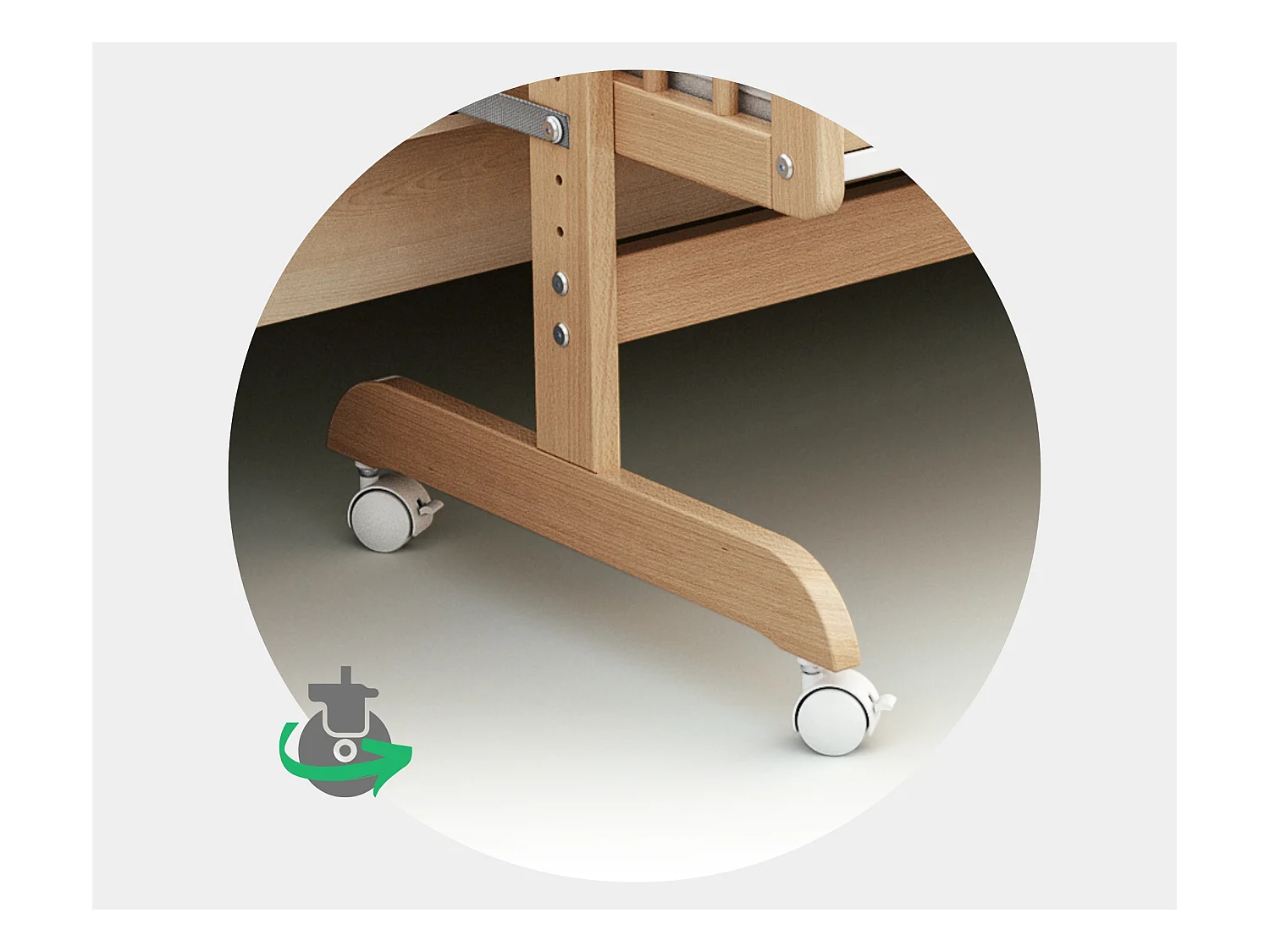 Culla co-sleeping evolutiva ESSENTIEL legno - Faggio verni - 40 x 80 - 88 x 52 x 90 cm