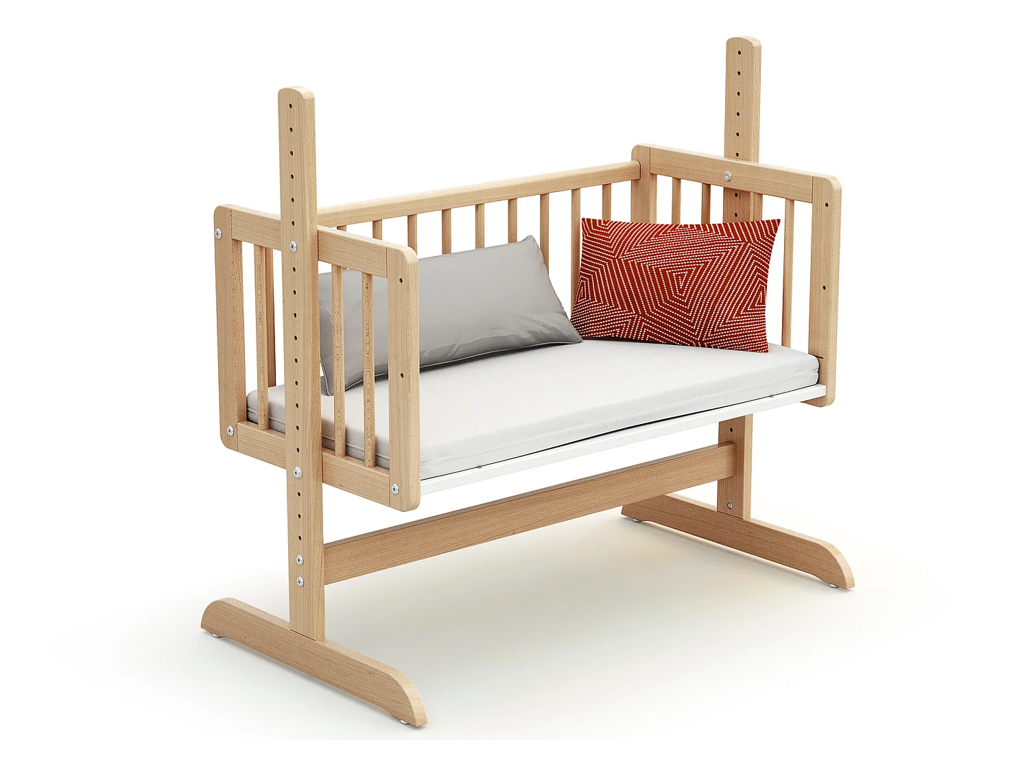 Omvormbaar wiegje voor co-sleeping ESSENTIEL in hout Beuken Gelakt 40 x 80 cm