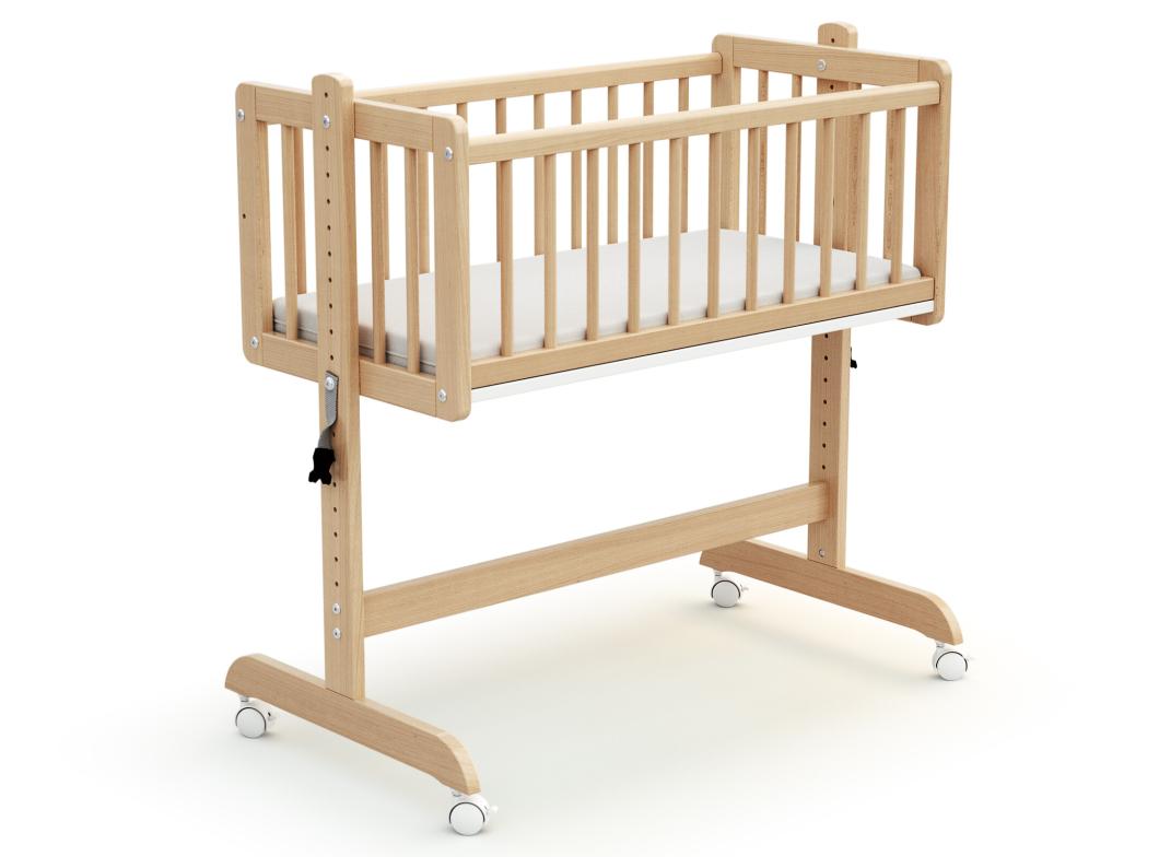 Cuna colecho bebé evolutiva ESSENTIEL madera - Haya Barnizada - 40 x 80 - 88 x 52 x 90 cm