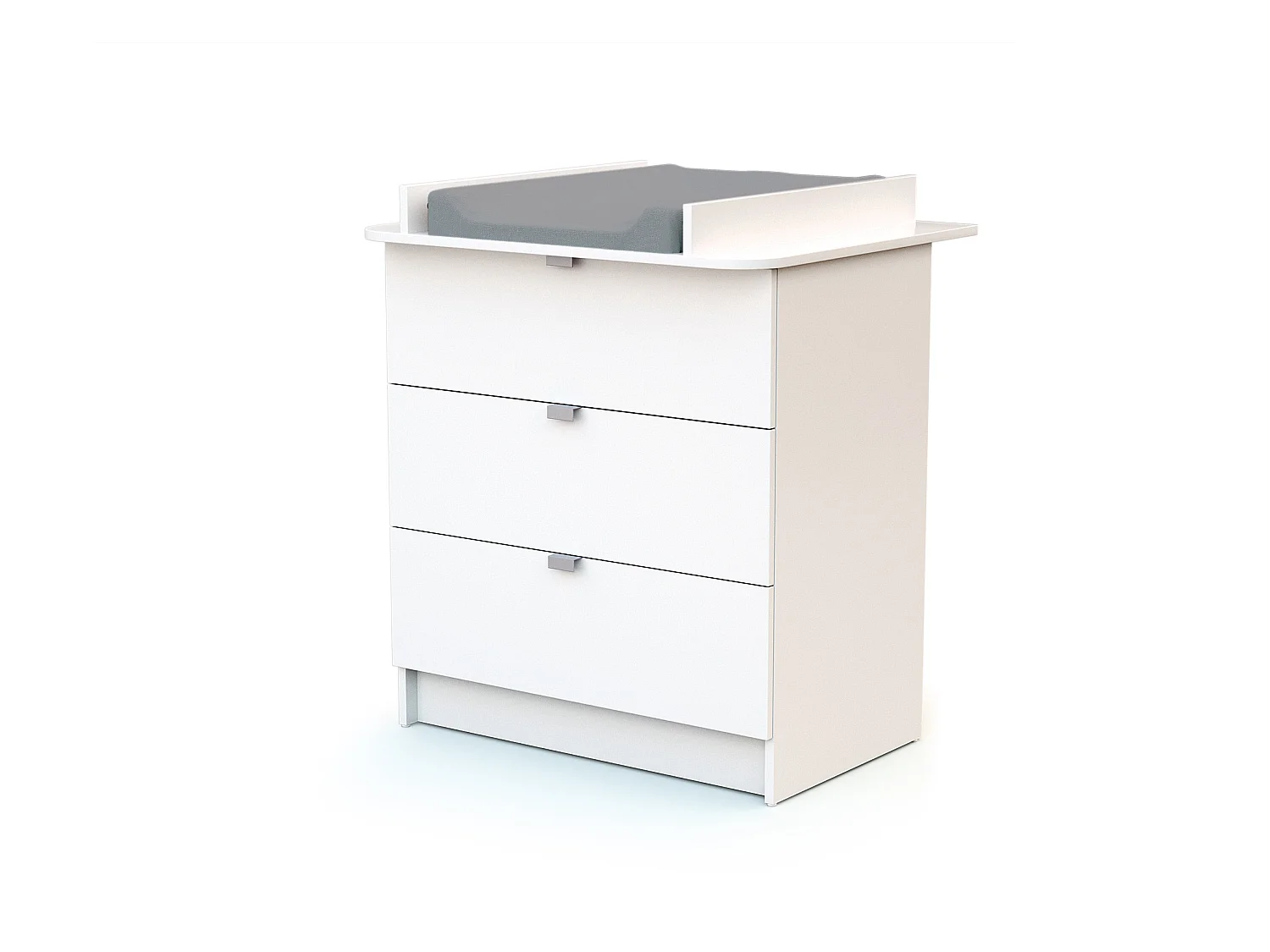 Wickelkommode 3 Schubladen Holz Weiß  ALBA