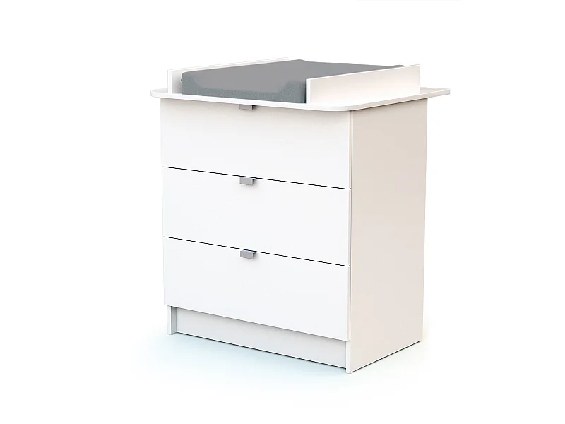 Commode à langer 3 tiroirs en bois Blanc ALBA