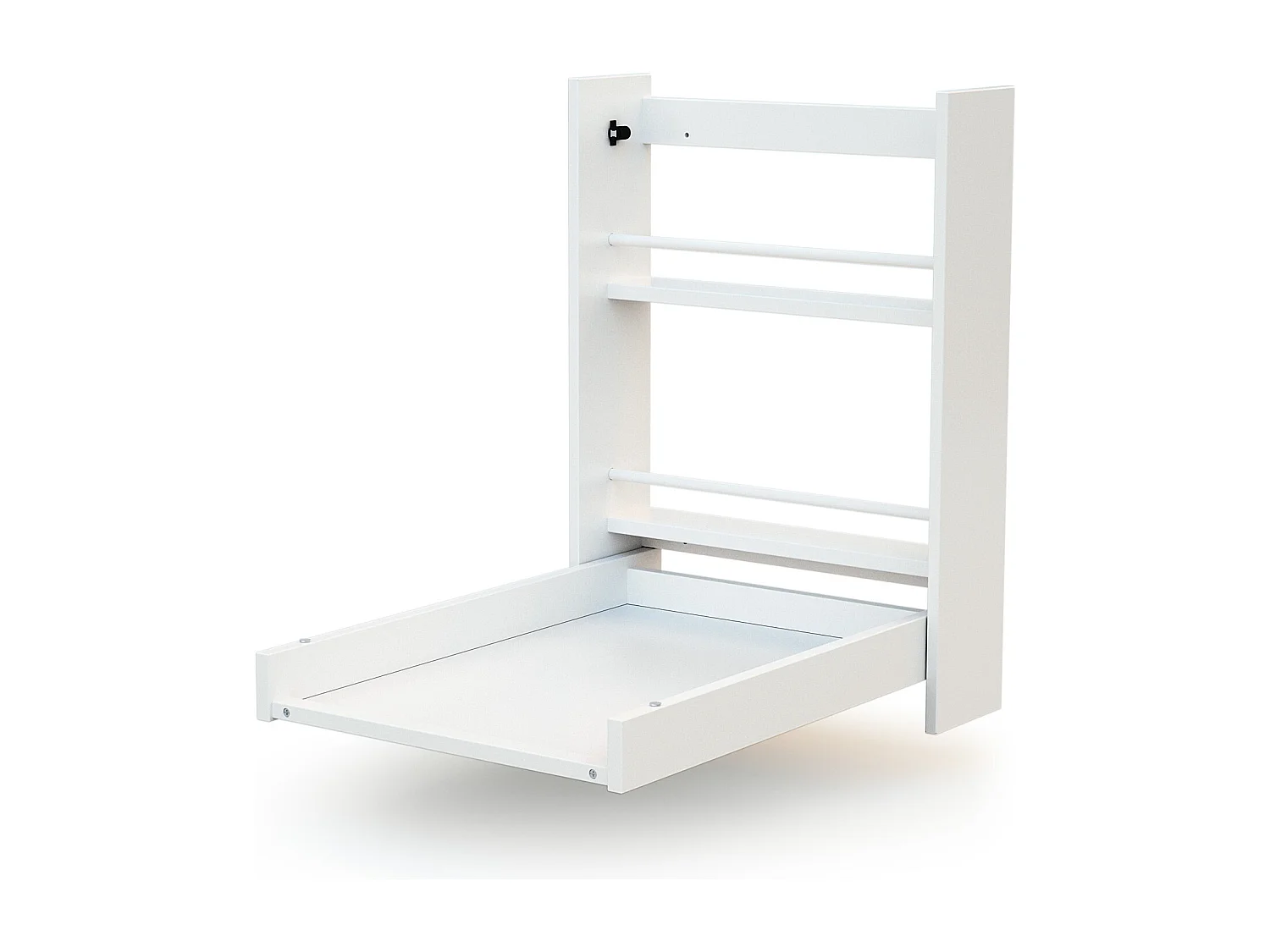 Inklapbare luiertafel aan de muur EAZY in hout Wit