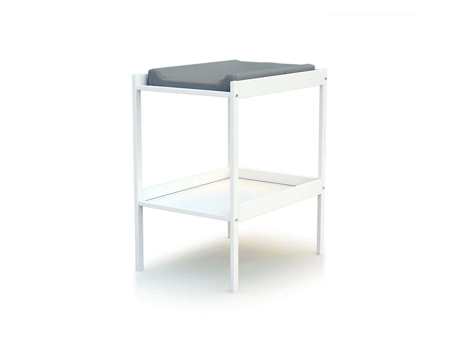 Cambiador bebé 1 estante madera - Blanco - 54 x 74 x 88 cm