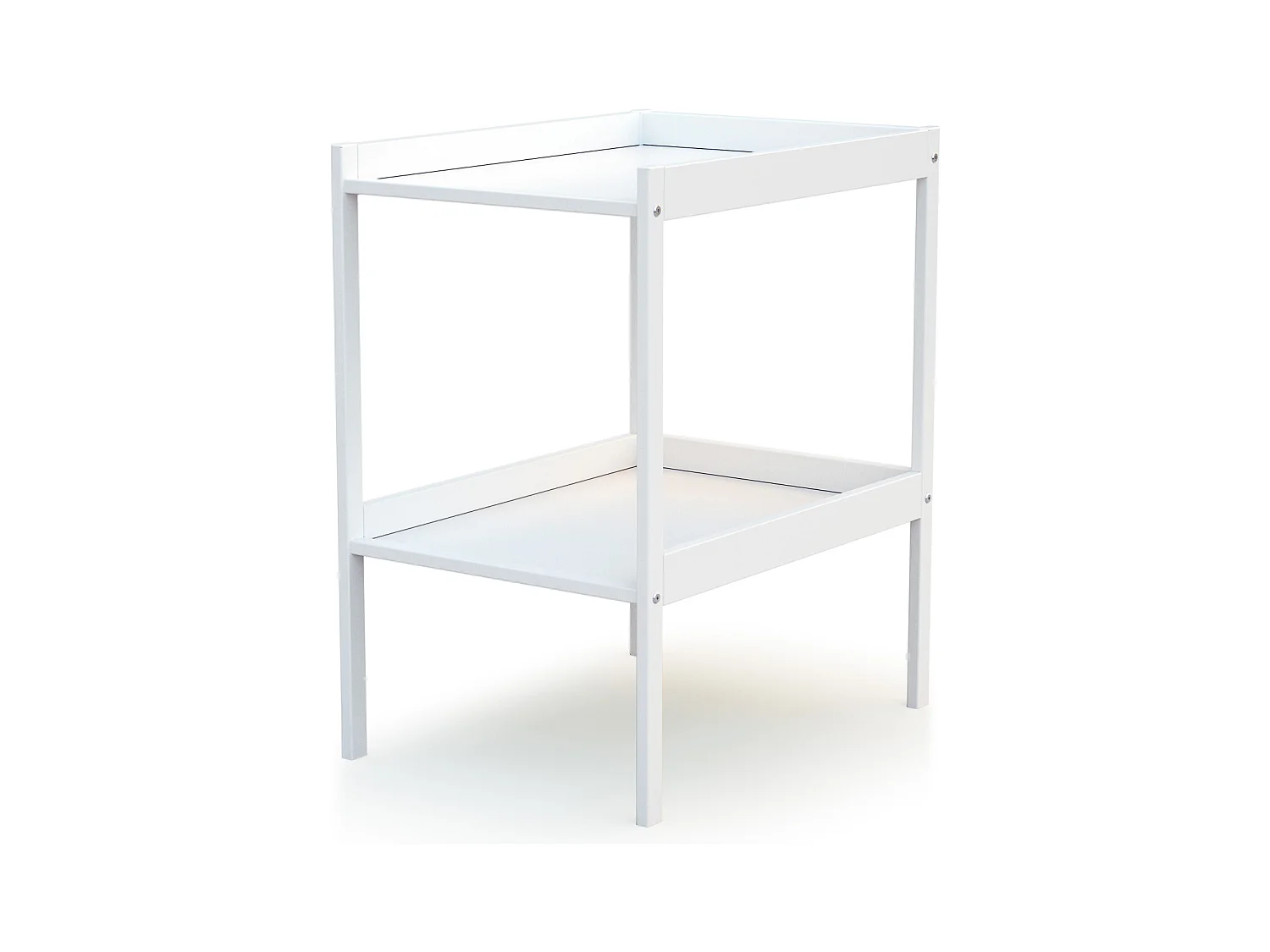 Cambiador bebé 1 estante madera - Blanco - 54 x 74 x 88 cm