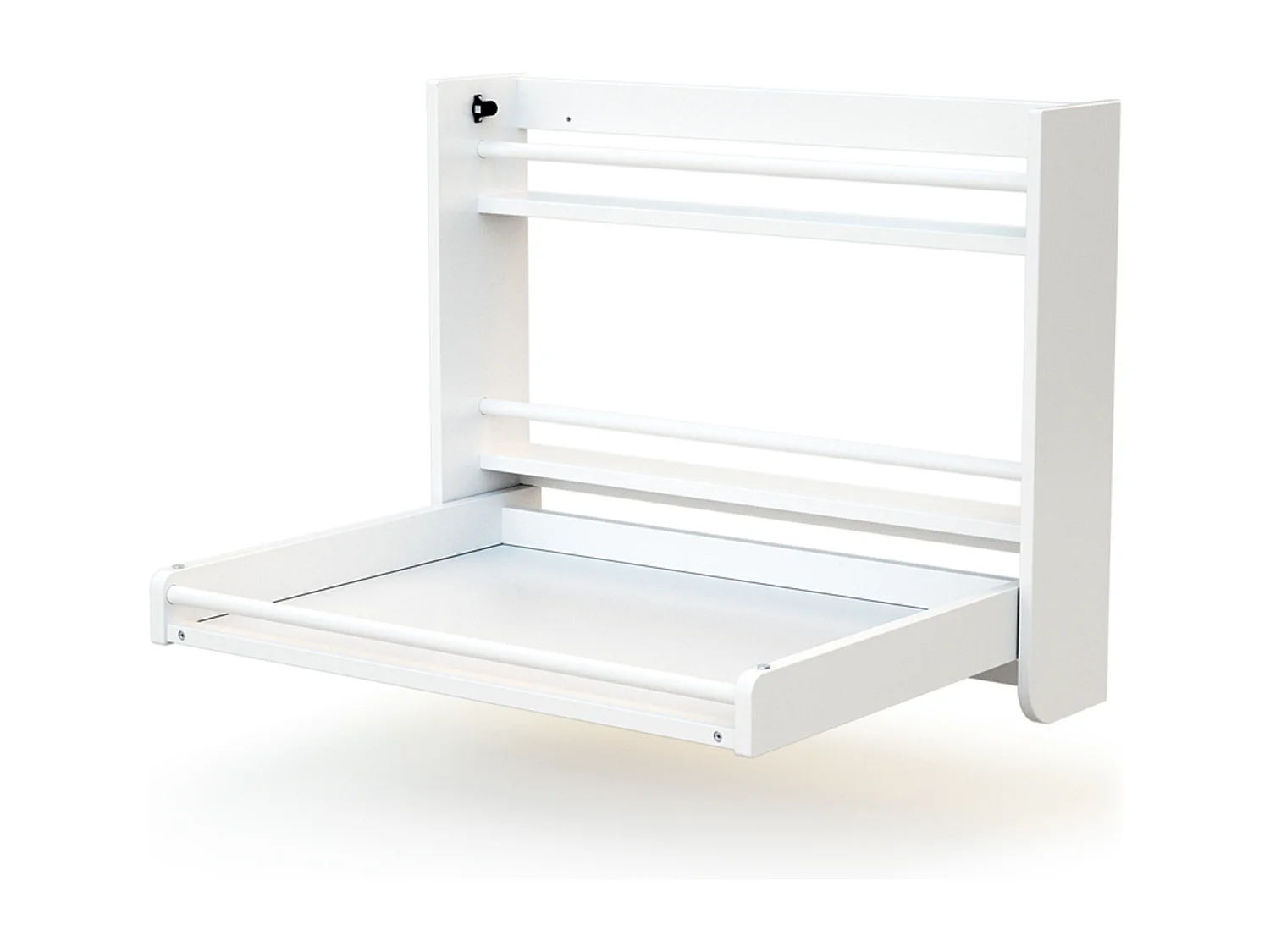 Cambiador bebé pared plegable CONFORT madera - Blanco - 83 x 66 x 66 cm