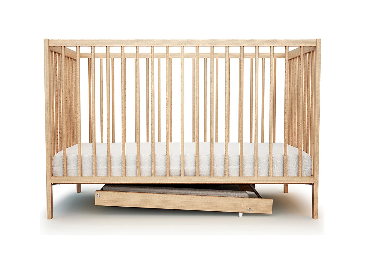 Ripiano fasciatoio rimovibile per lettino ESSENTIEL legno - Faggio verni - 60x120/70x140 cm