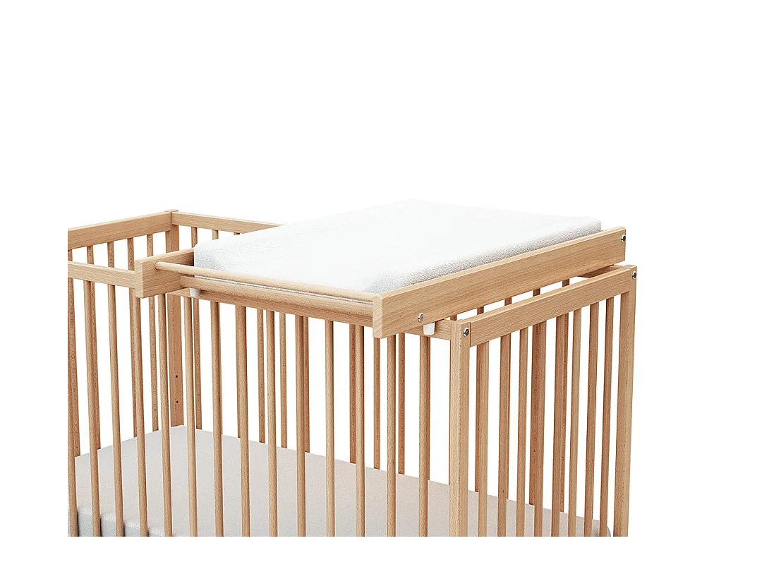 Ripiano fasciatoio rimovibile per lettino ESSENTIEL legno - Faggio verni - 60x120/70x140 cm