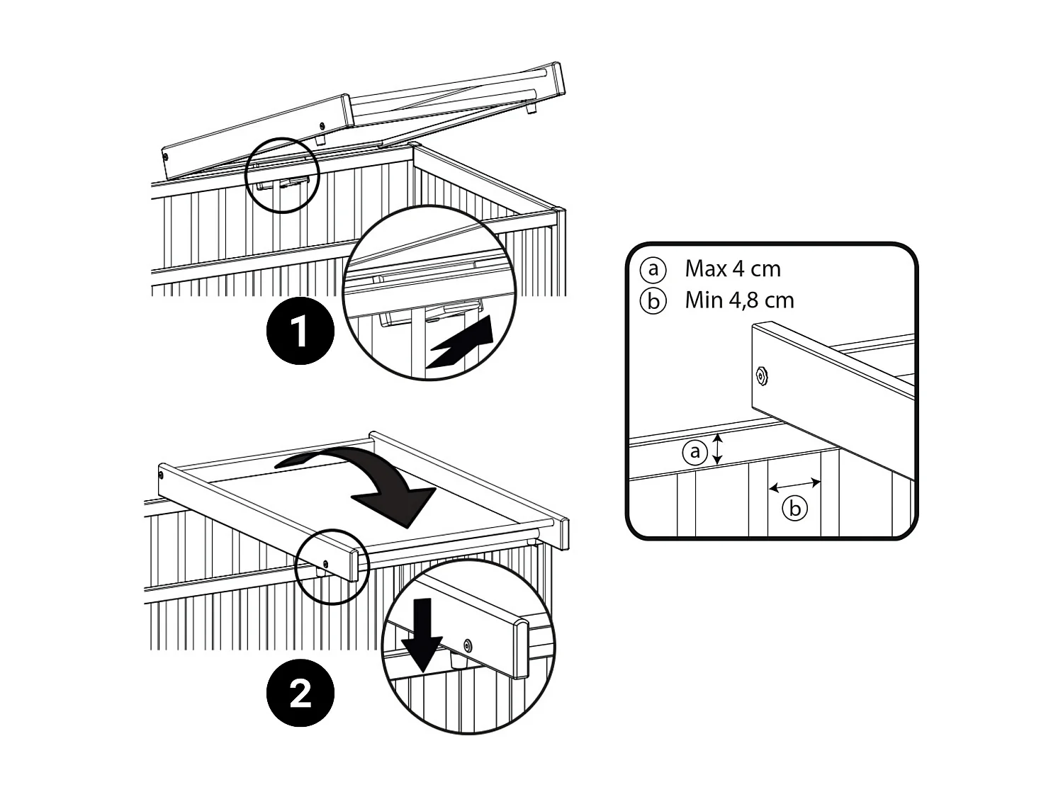Plan à langer amovible pour lit bébé Hêtre Verni 60 x 120 et 70x140 cm