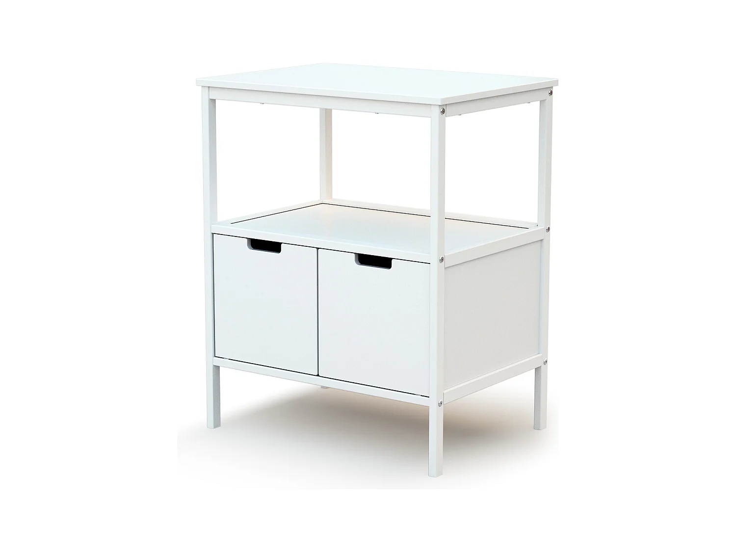 Wickelkommode 2 Türen ESSENTIEL Holz Weiß