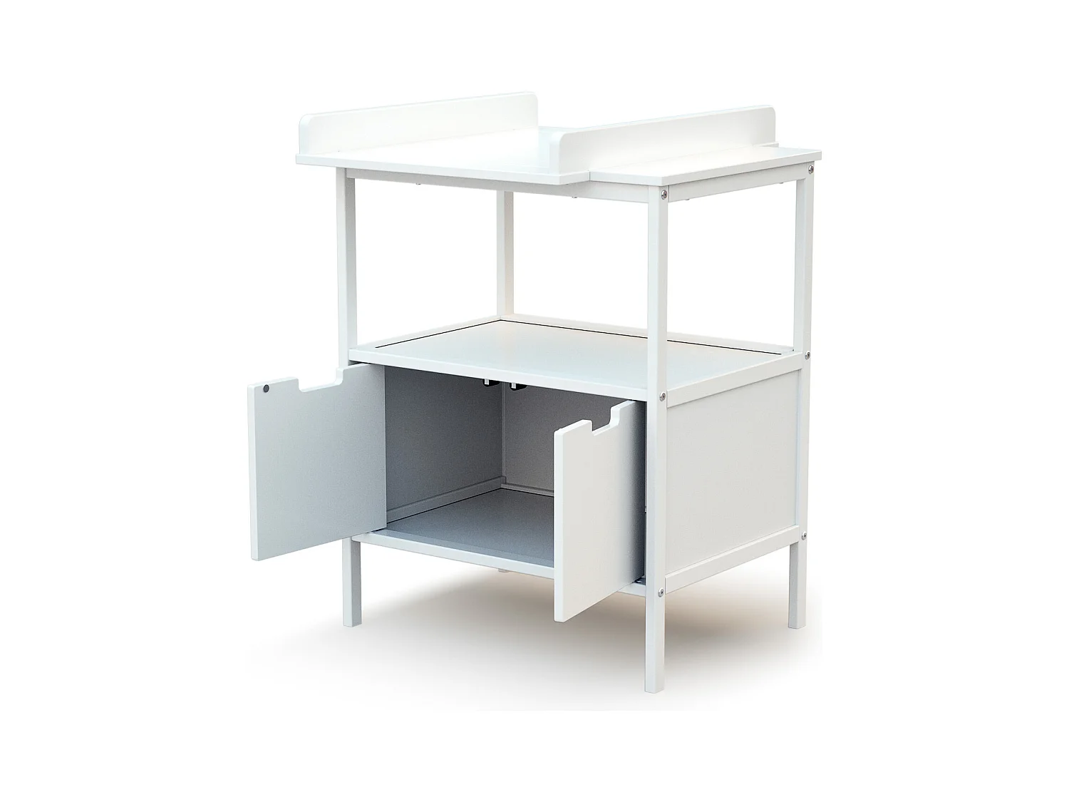 Wickelkommode 2 Türen ESSENTIEL Holz Weiß