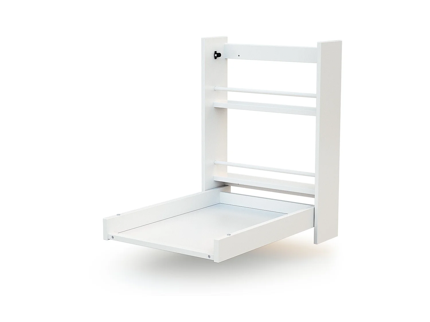 Table à langer murale rabattable en bois avec matelas ESSENTIEL Blanc
