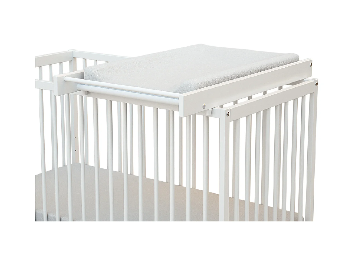 Cambiador para cuna bebé ESSENTIEL madera - Blanco - 82,5 x 54 x 12 cm