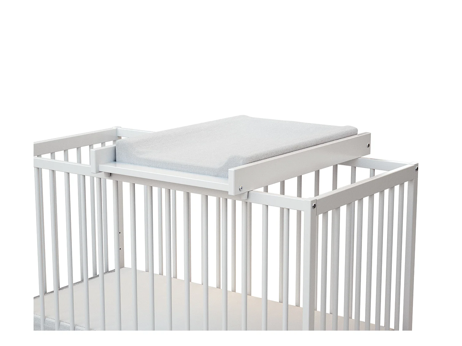 Abnehmbare Wickelauflage für Babybett ESSENTIEL Holz Weiß