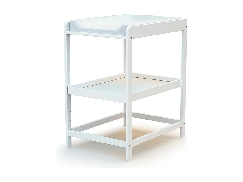 Cambiador bebé 1 estante CONFORT madera - Blanco - 73 x 54 x 90 cm