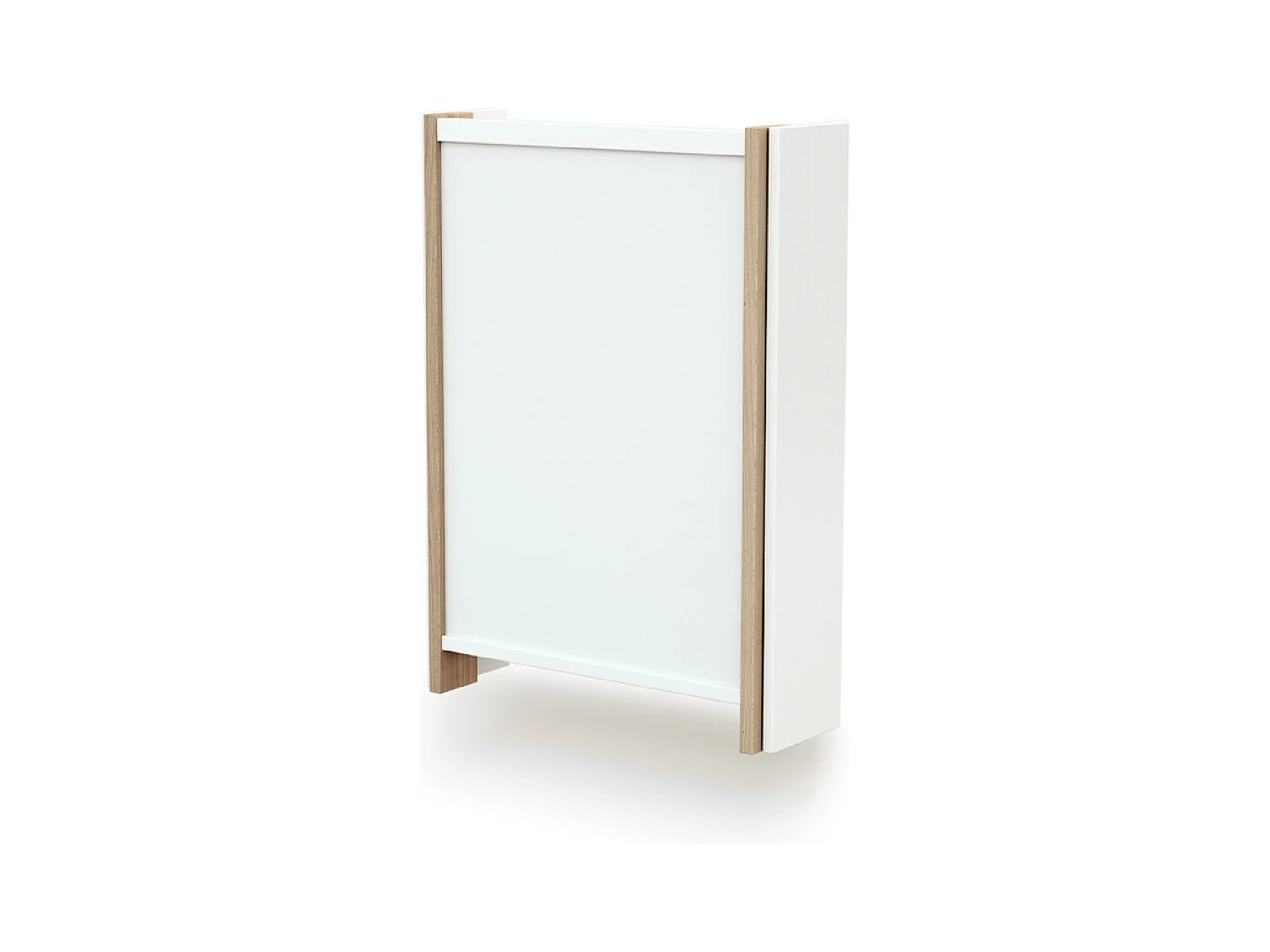 Klappbarer Wandwickeltisch ESSENTIEL Holz Weiß und Buche Lackiert