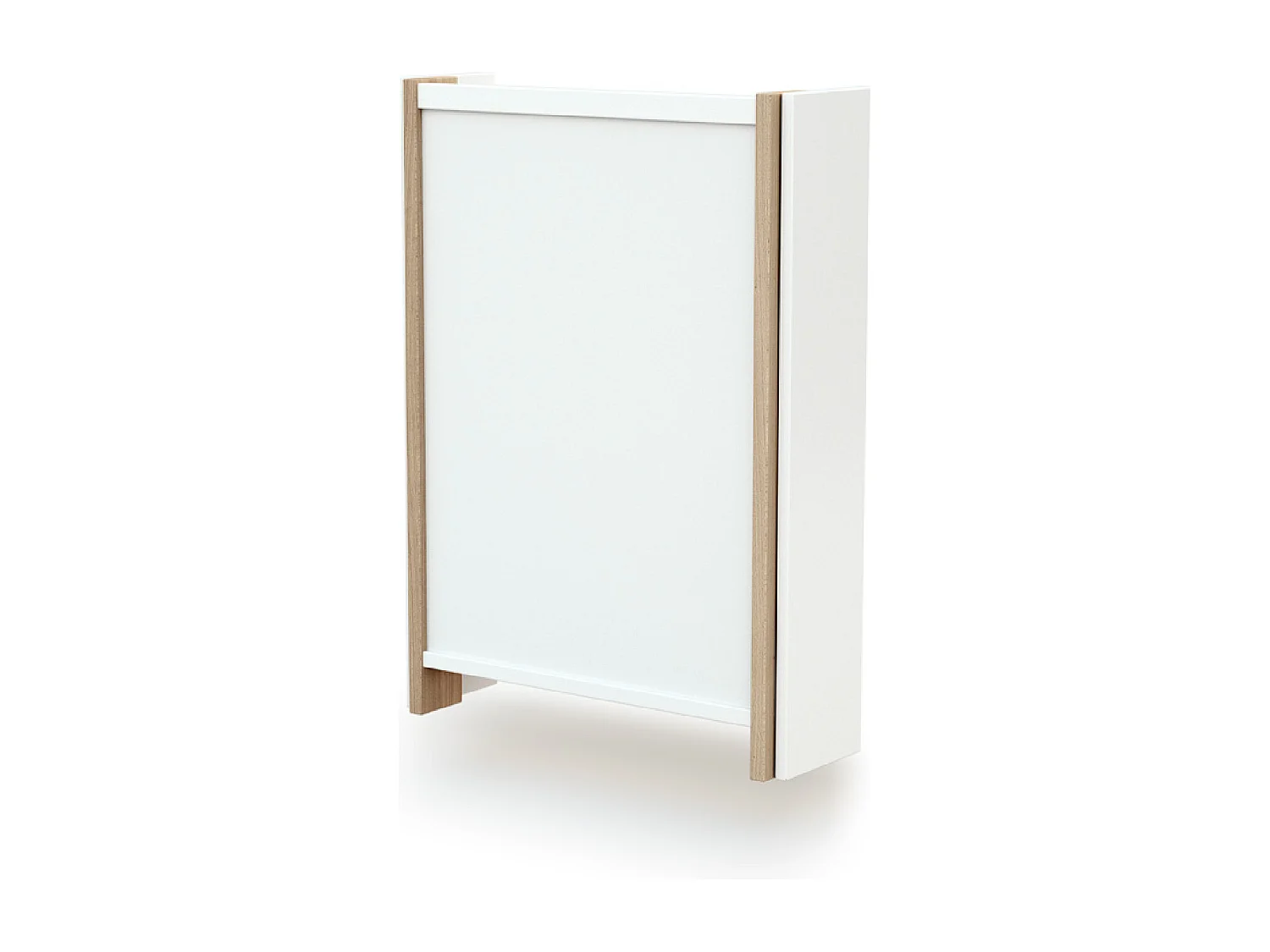 Cambiador bebé pared plegable EAZY madera - Blanco/Haya Barnizada - 78 x 56 x 78 cm