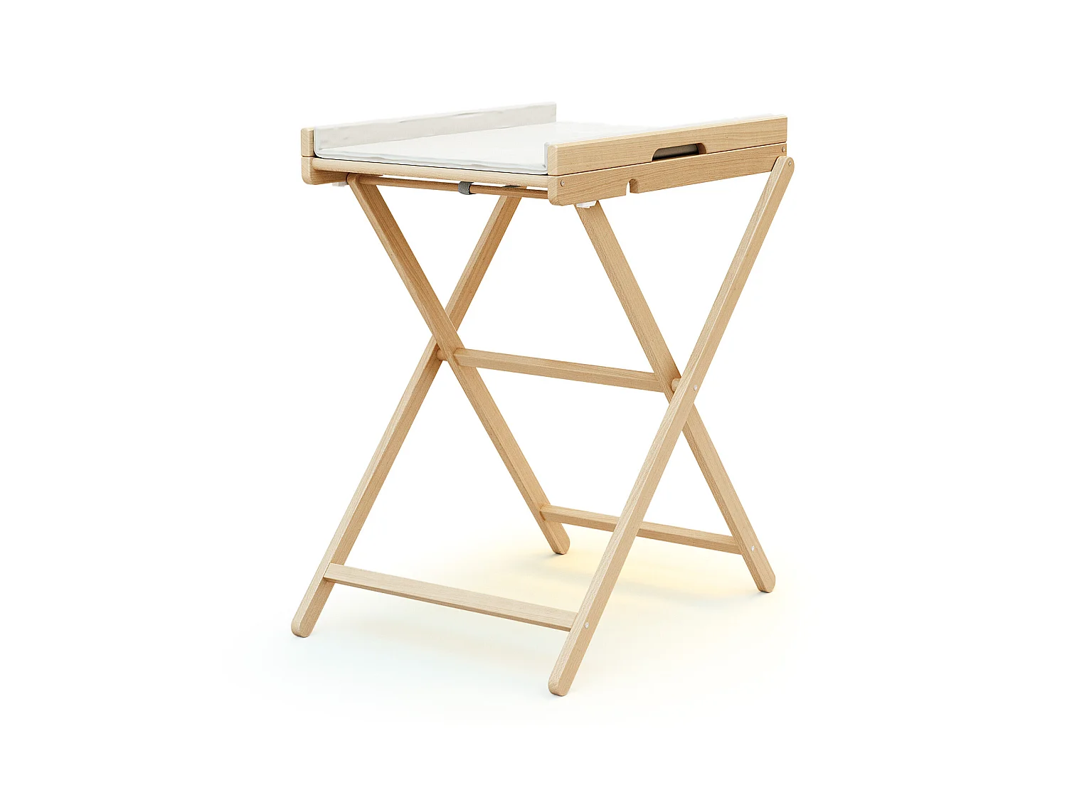 Klappbarer Wickeltisch ESSENTIEL Holz Buche Lackiert