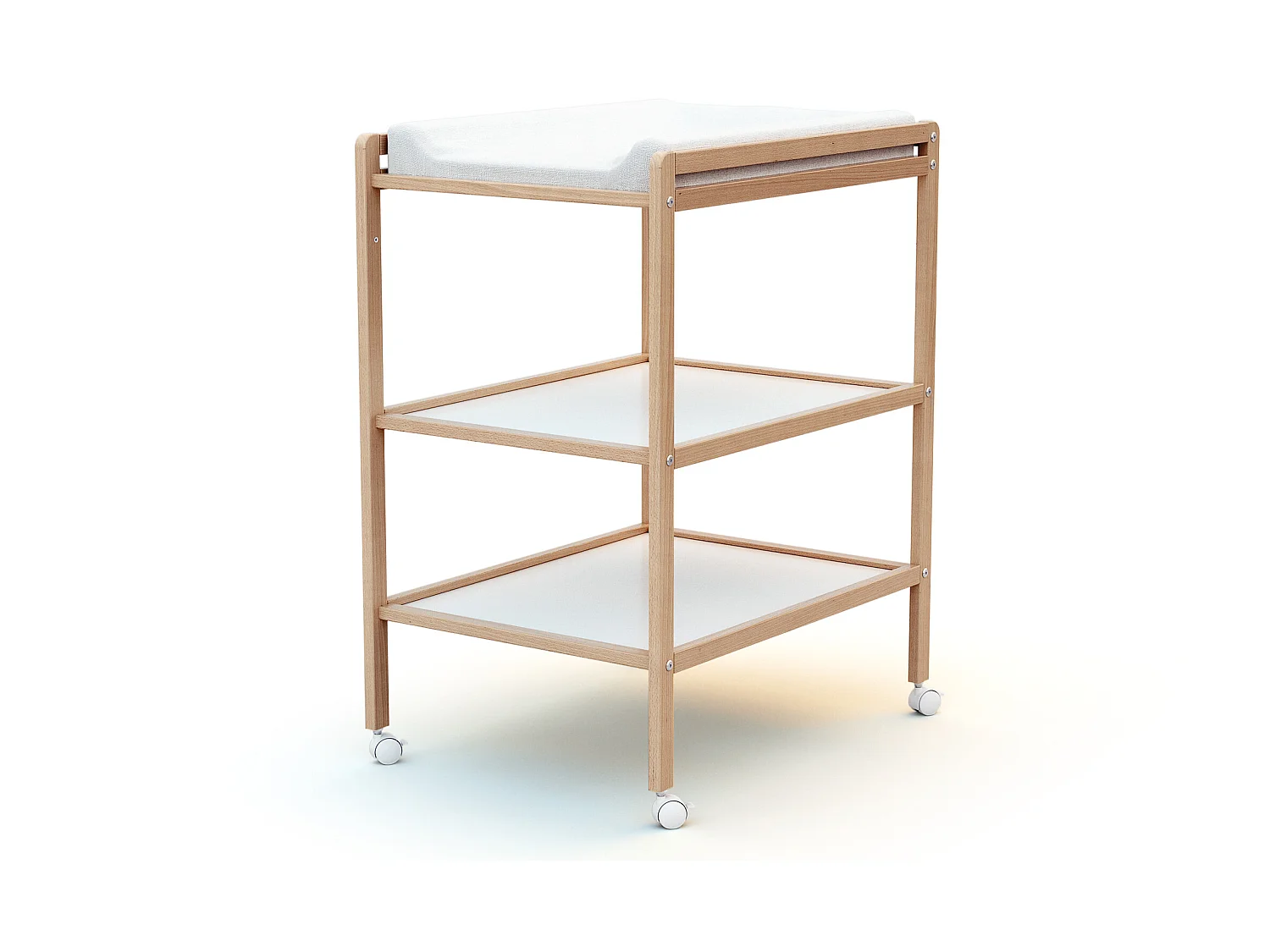 Table à langer 2 étagères en bois ESSENTIEL Hêtre Verni