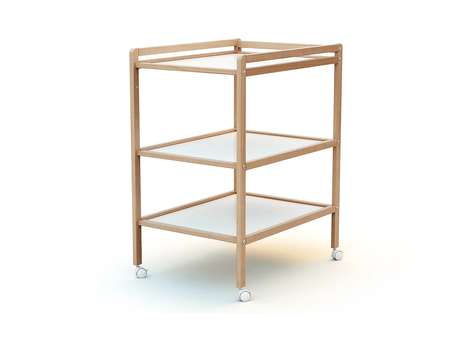 Table à langer 2 étagères en bois ESSENTIEL Hêtre Verni