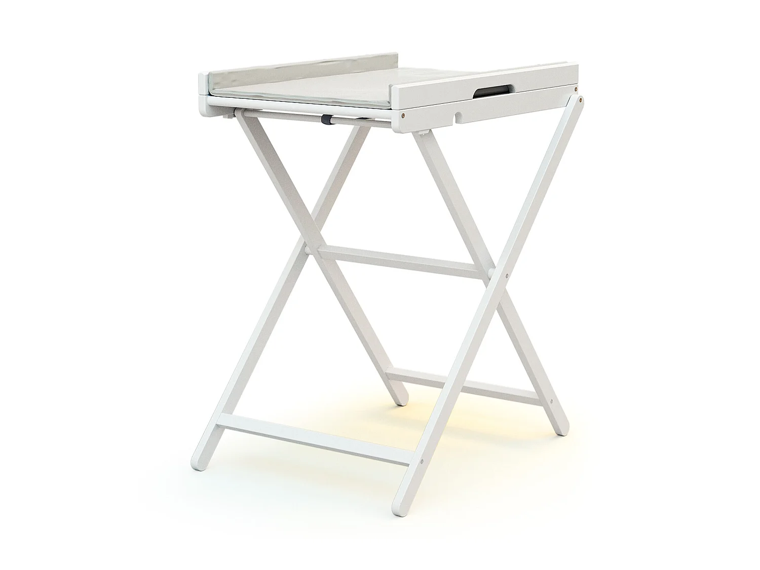 Mesa muda-fraldas dobrável ESSENTIEL de madeira Branco