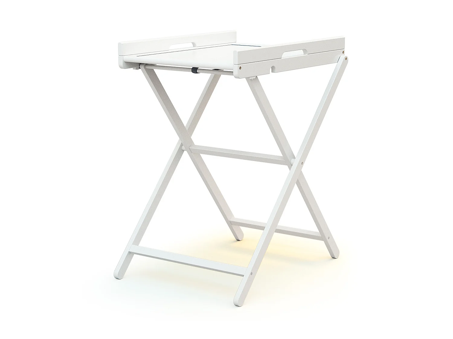 Mesa muda-fraldas dobrável ESSENTIEL de madeira Branco