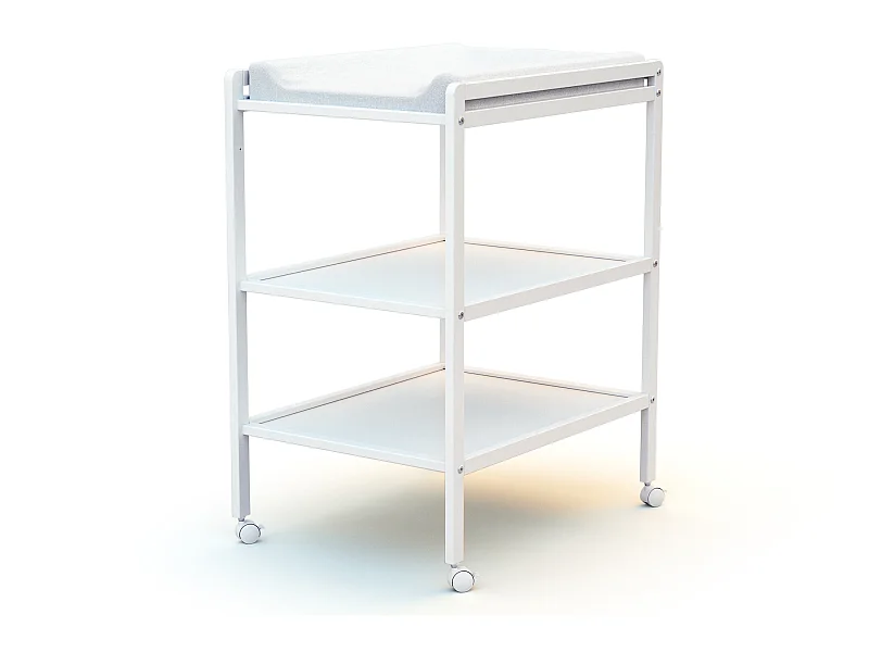 Table à langer 2 étagères en bois ESSENTIEL Blanc