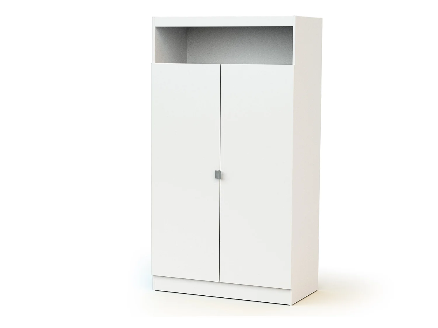 Kinderschrank 2 Türen CARNAVAL Holz Weiß 96 x 50 x 176 cm