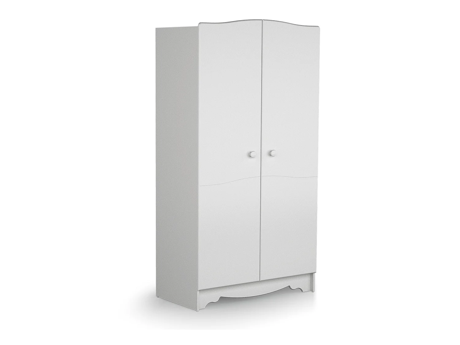 Armoire enfant 2 portes en bois MARELLE Blanc 96 x 51 x 176 cm