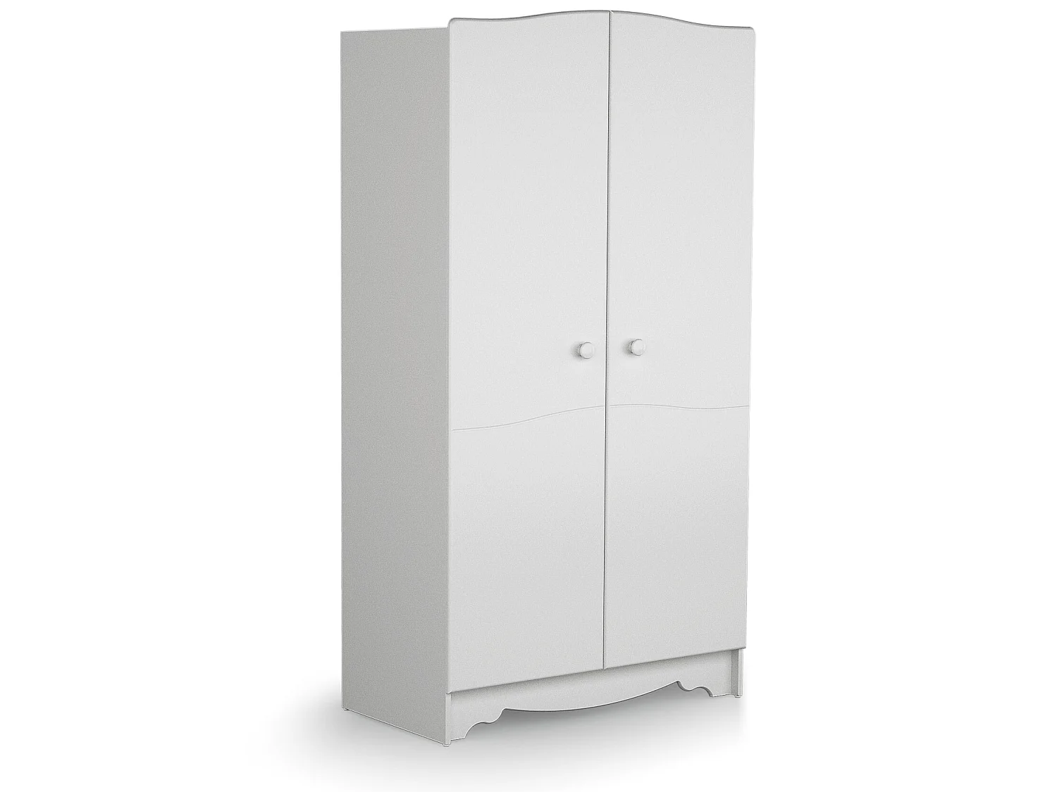 Armoire enfant 2 portes en bois MARELLE Blanc 96 x 51 x 176 cm