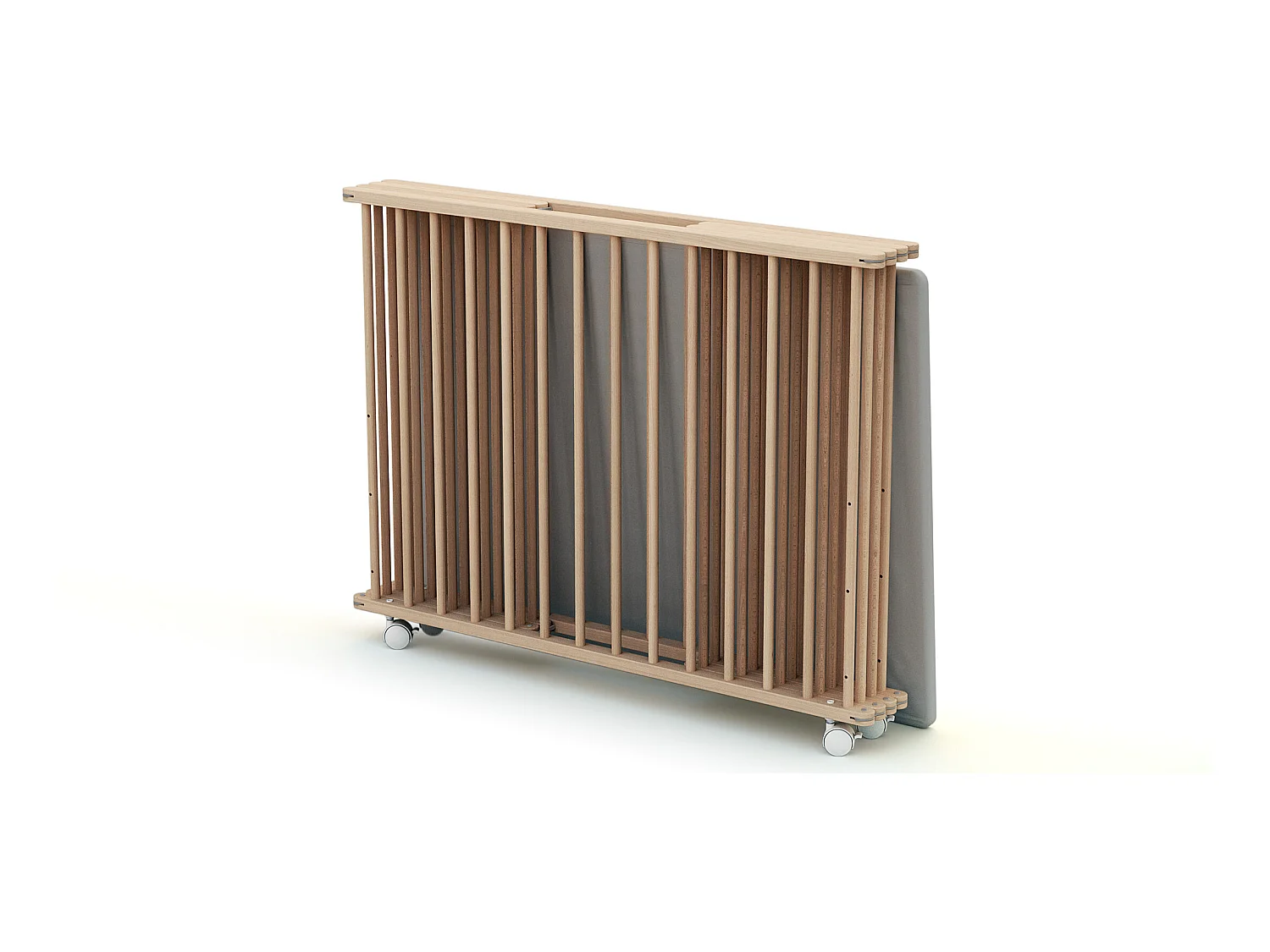 Houten opvouwbare kinderbox in hout Beuken onbewerkt 70 x 100 cm