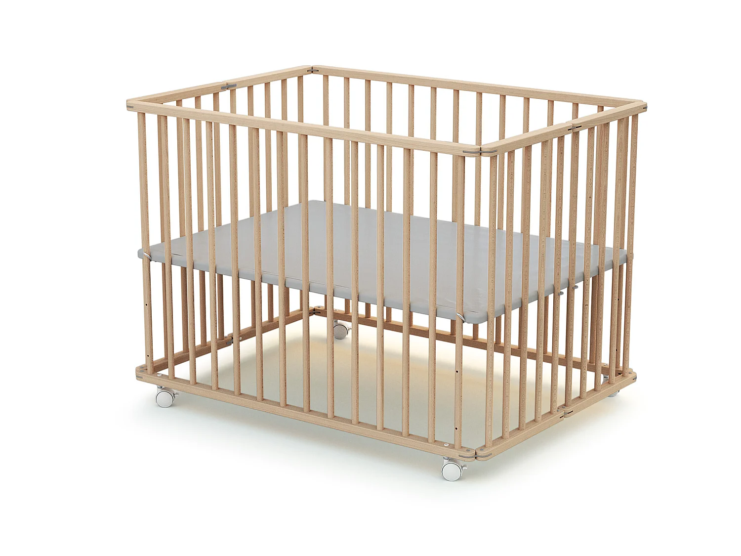 Parc bébé pliant en bois Hêtre Brut 70 x 100 cm