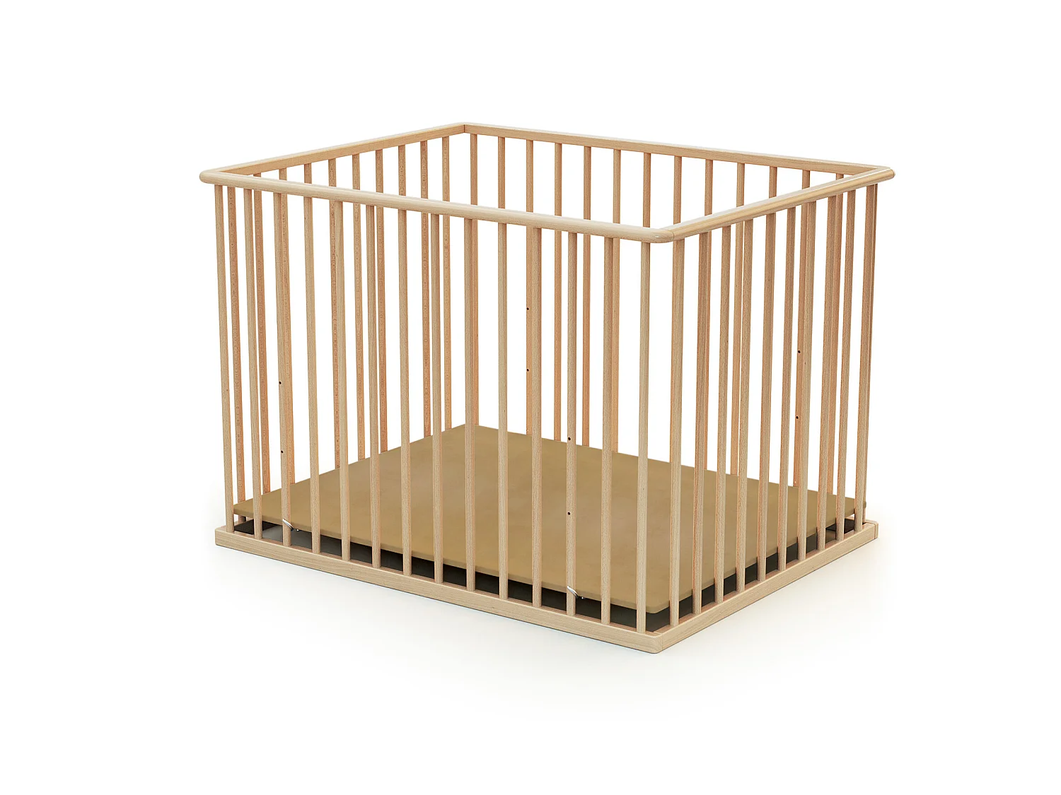 Laufgitter Baby Holz Buche Lackiert 100 x 100 cm