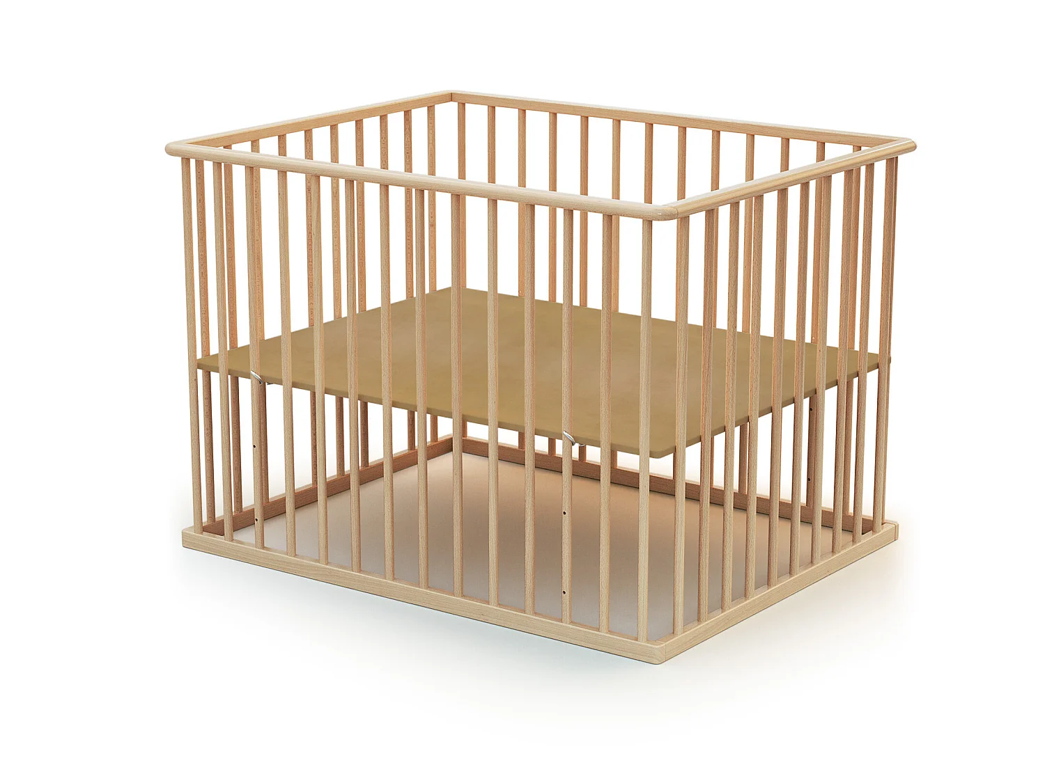 Laufgitter Baby Holz Buche Lackiert 100 x 100 cm