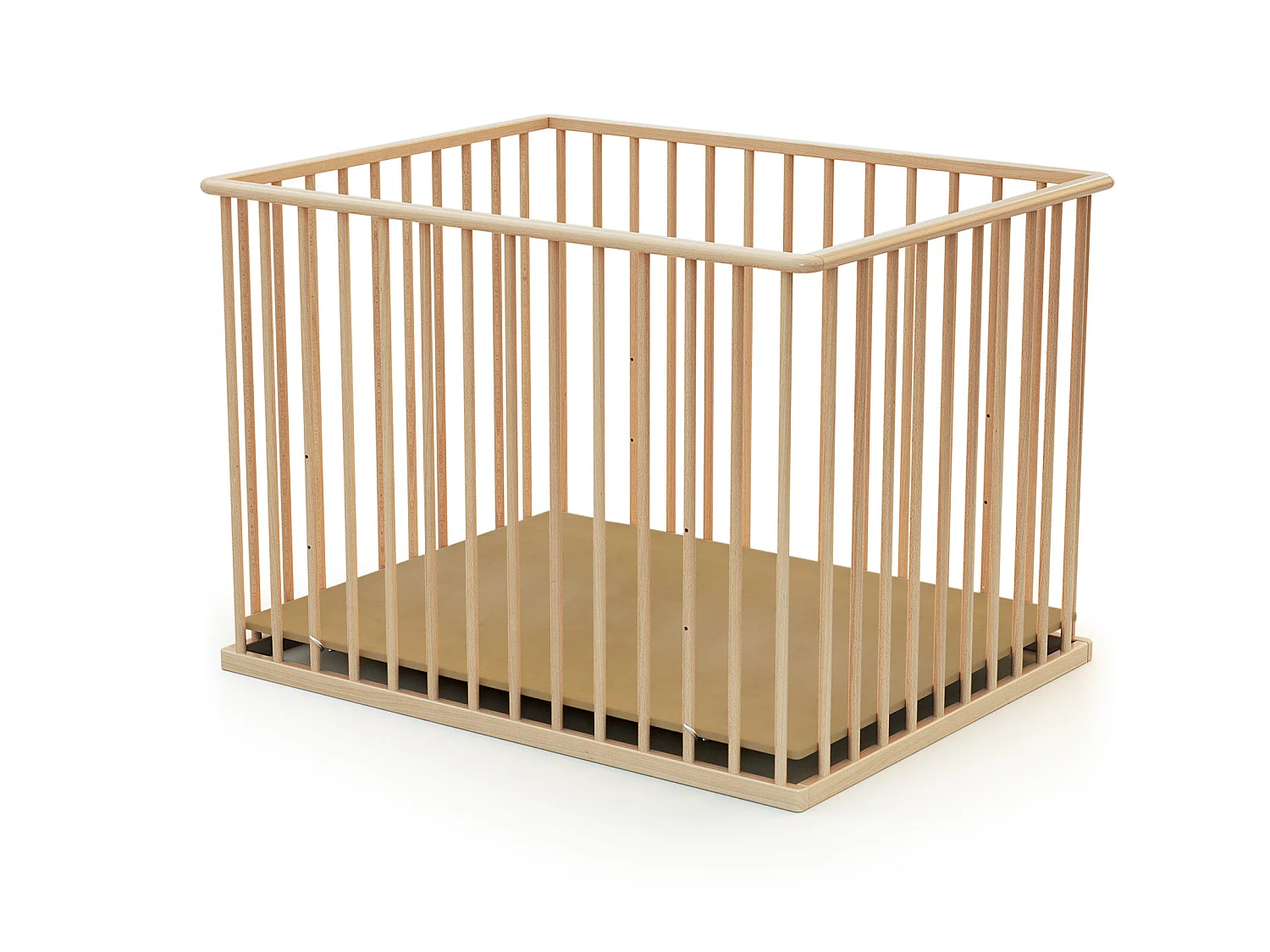 Laufgitter Baby Holz Buche Lackiert 100 x 100 cm