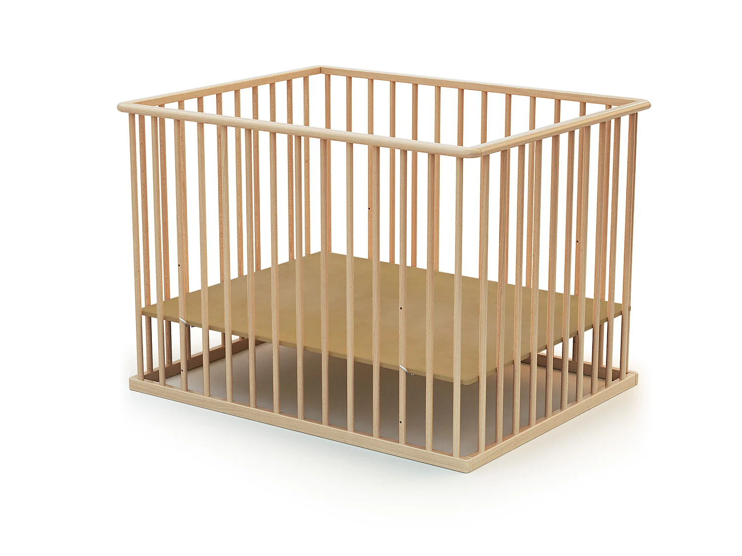 Laufgitter Baby Holz Buche Lackiert 100 x 100 cm