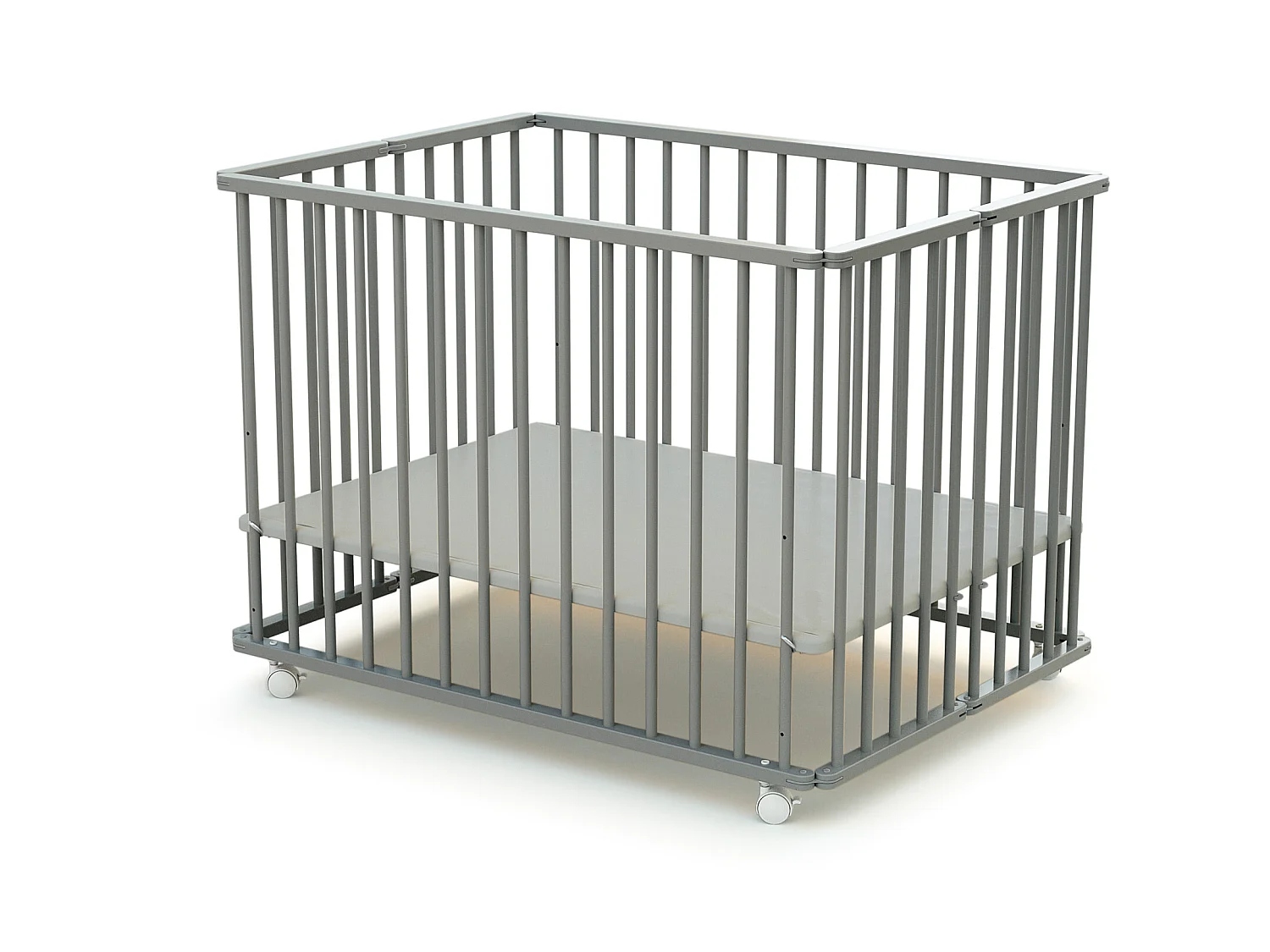 Parque infantil plegable en madera Gris 70 x 100 cm