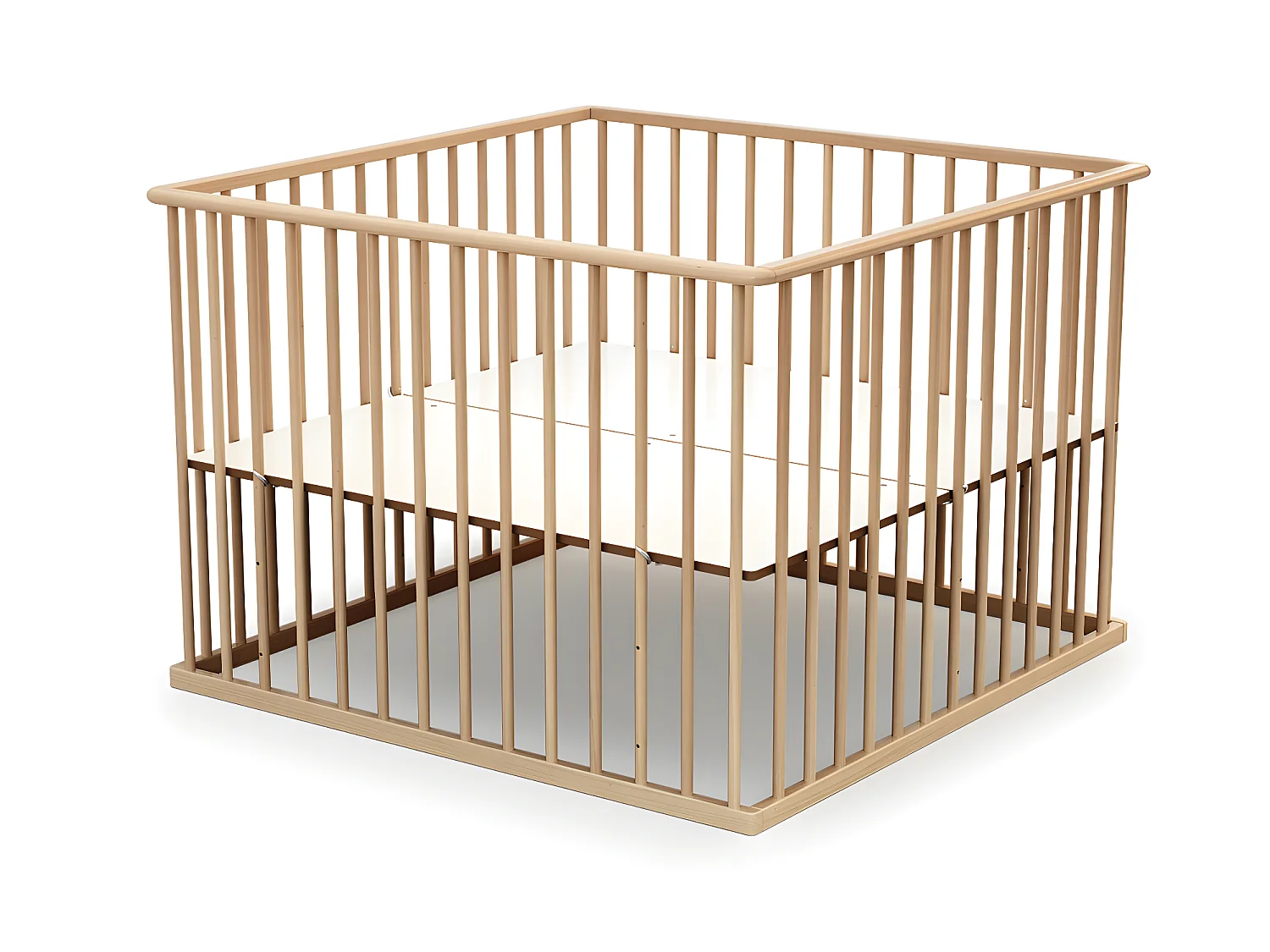 Parque infantil en madera Haya Barnizada 100 x 100 cm