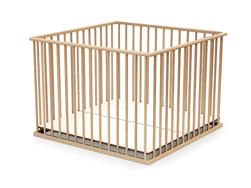 Parque infantil en madera Haya Barnizada 100 x 100 cm