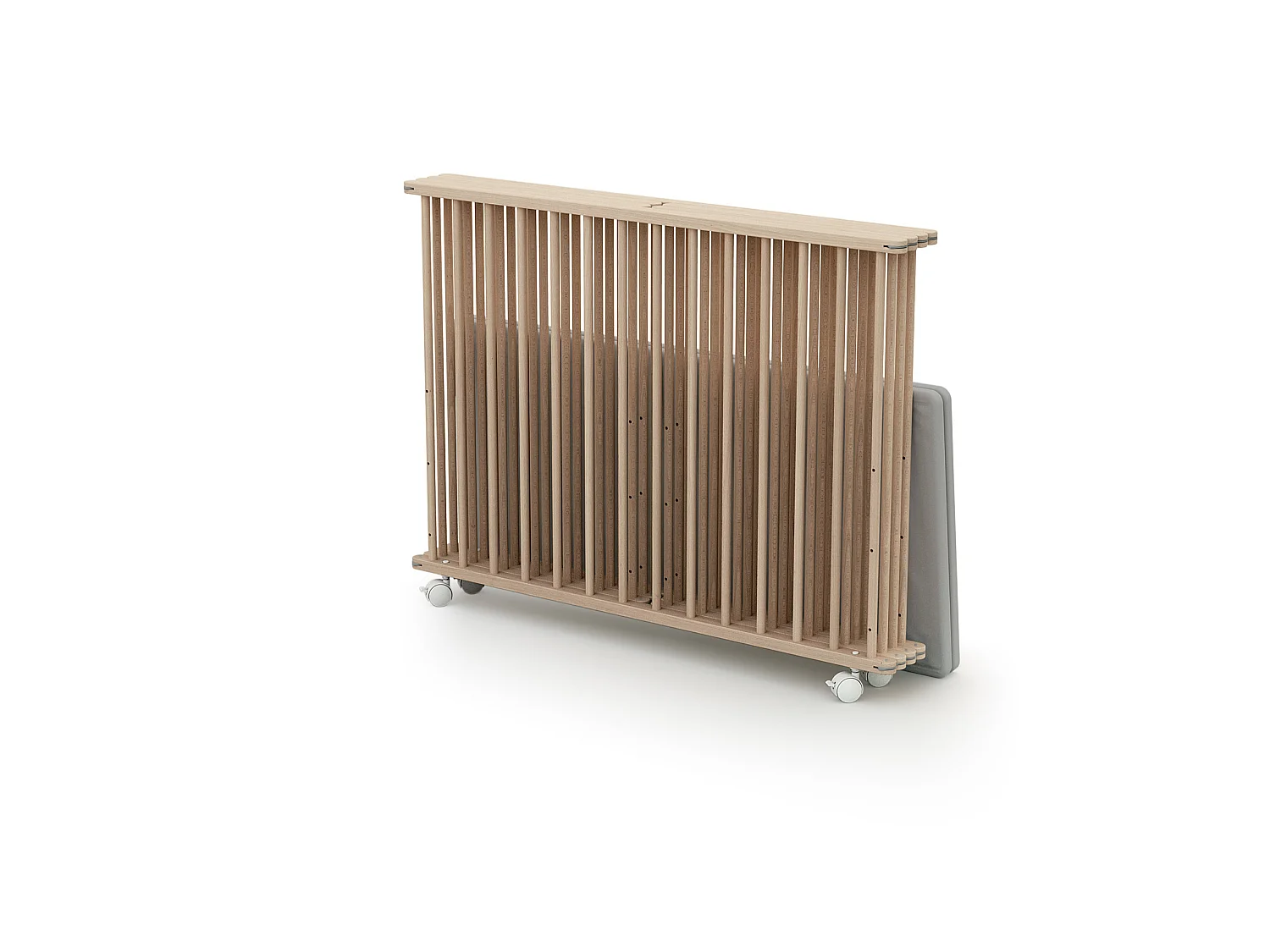 Houten opvouwbare kinderbox in hout Beuken onbewerkt 100 x 100 cm